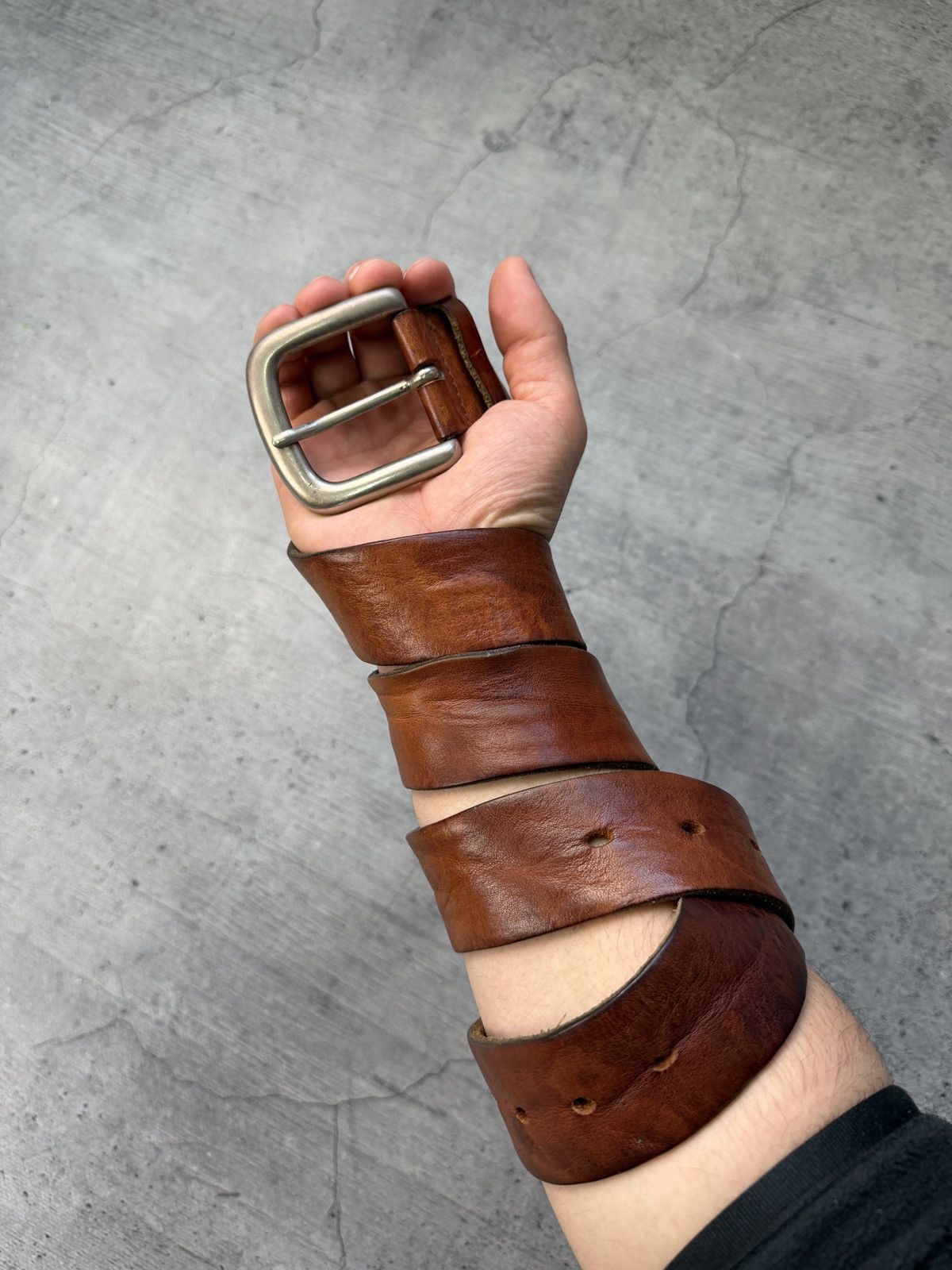 Japanese Brand 00’s NUMBER NINE STYLE DRAGON LEATHER RARE Y2K BELT VINTAGE Size ONE SIZE - 1 Thumbnail