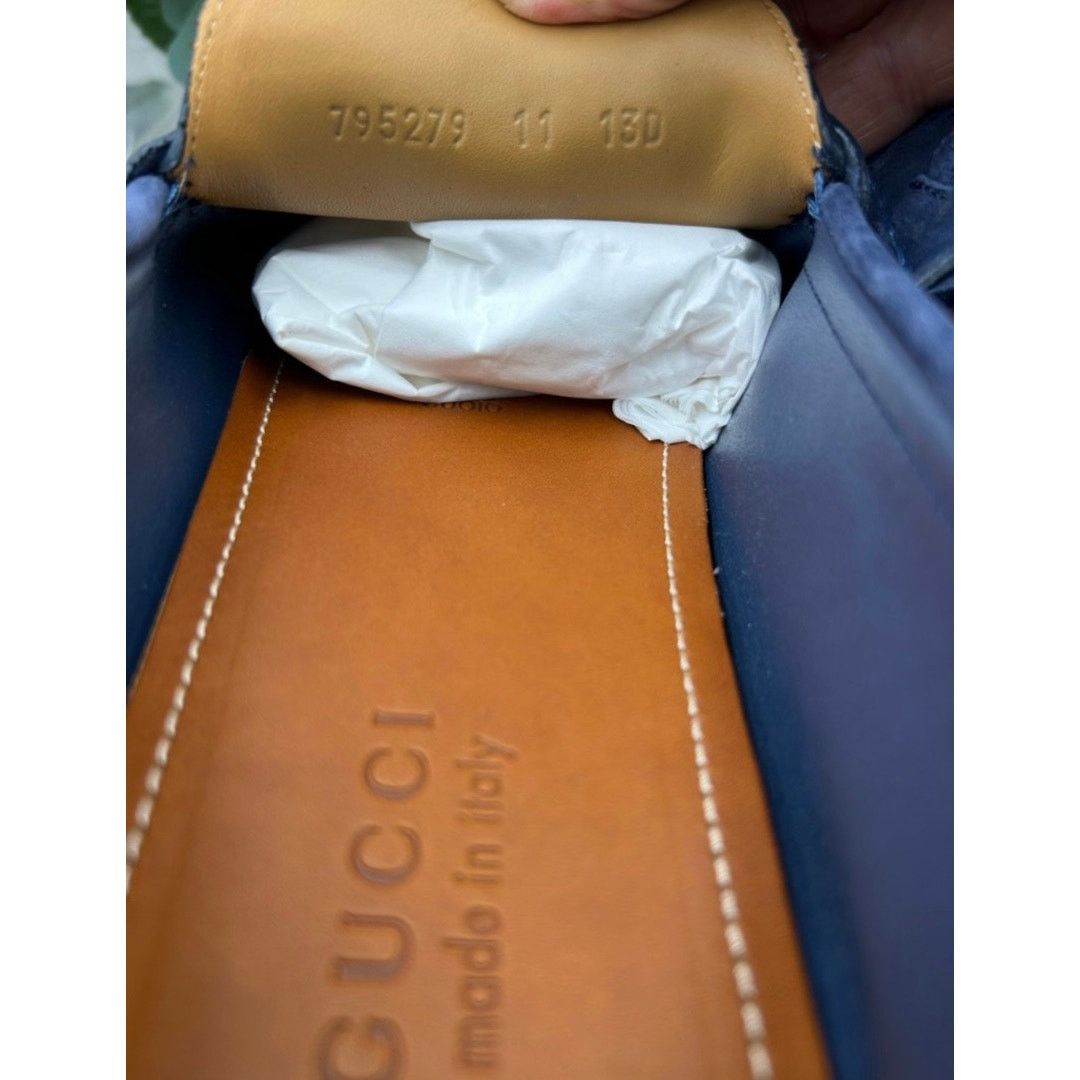 Gucci Gucci blue suede GG embossed Driver loafer sz 11 fits 11.5 Size US 11.5 / EU 44-45 - 9 Thumbnail