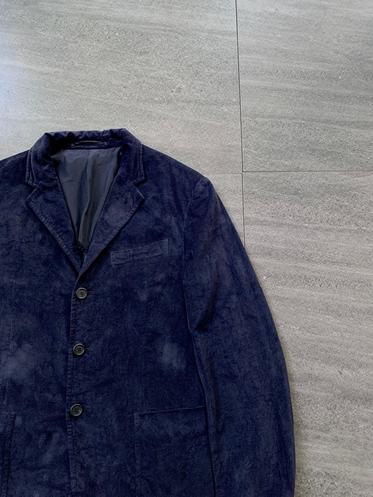 Prada FREE TAX! 2000s Navy Corduroy Blazer Jacket Size US S / EU 44-46 / 1 - 3 Thumbnail