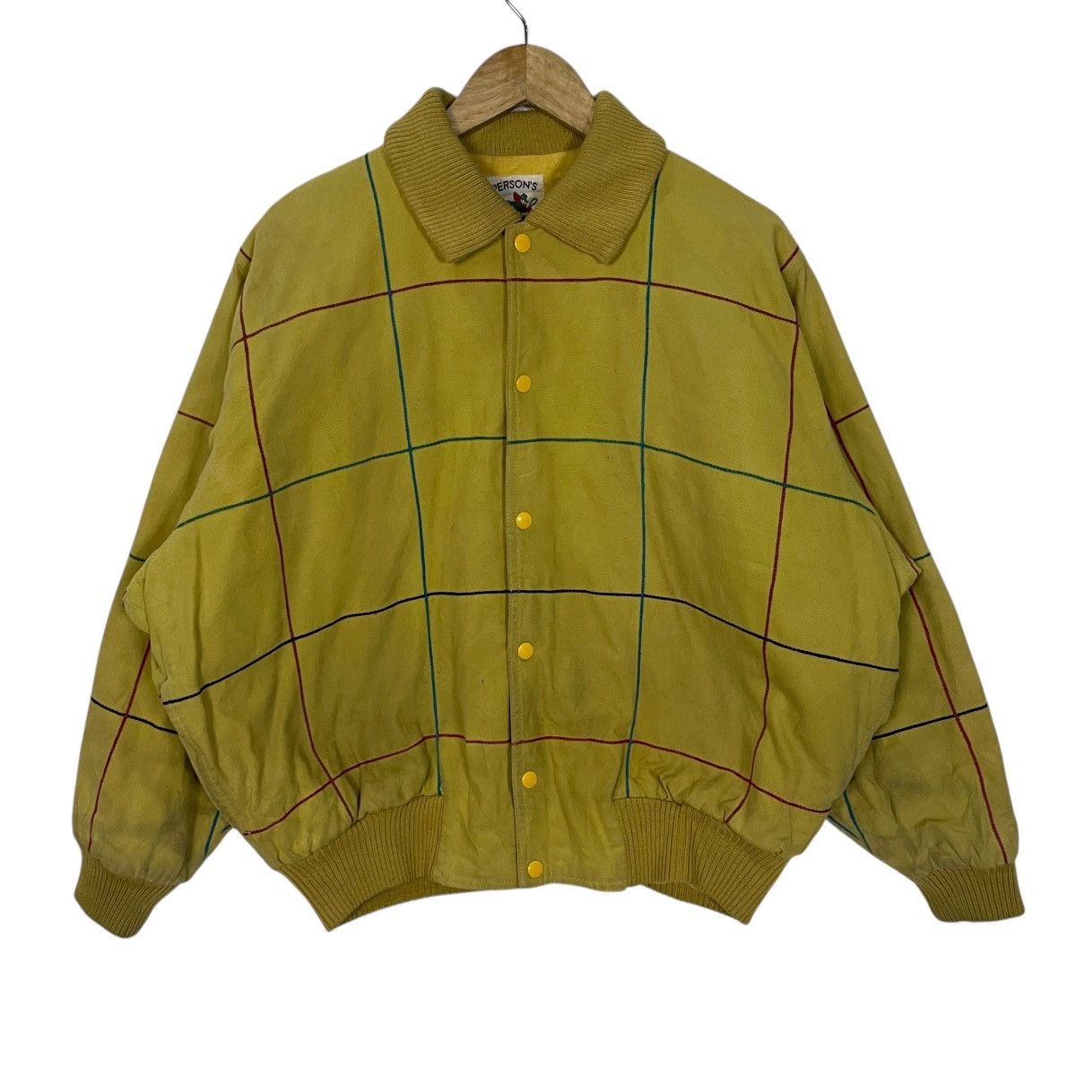PERSON'S Vintage 90s Person Spellout Big Logo Bomber Jacket Size US XXL / EU 58 / 5 - 8 Thumbnail