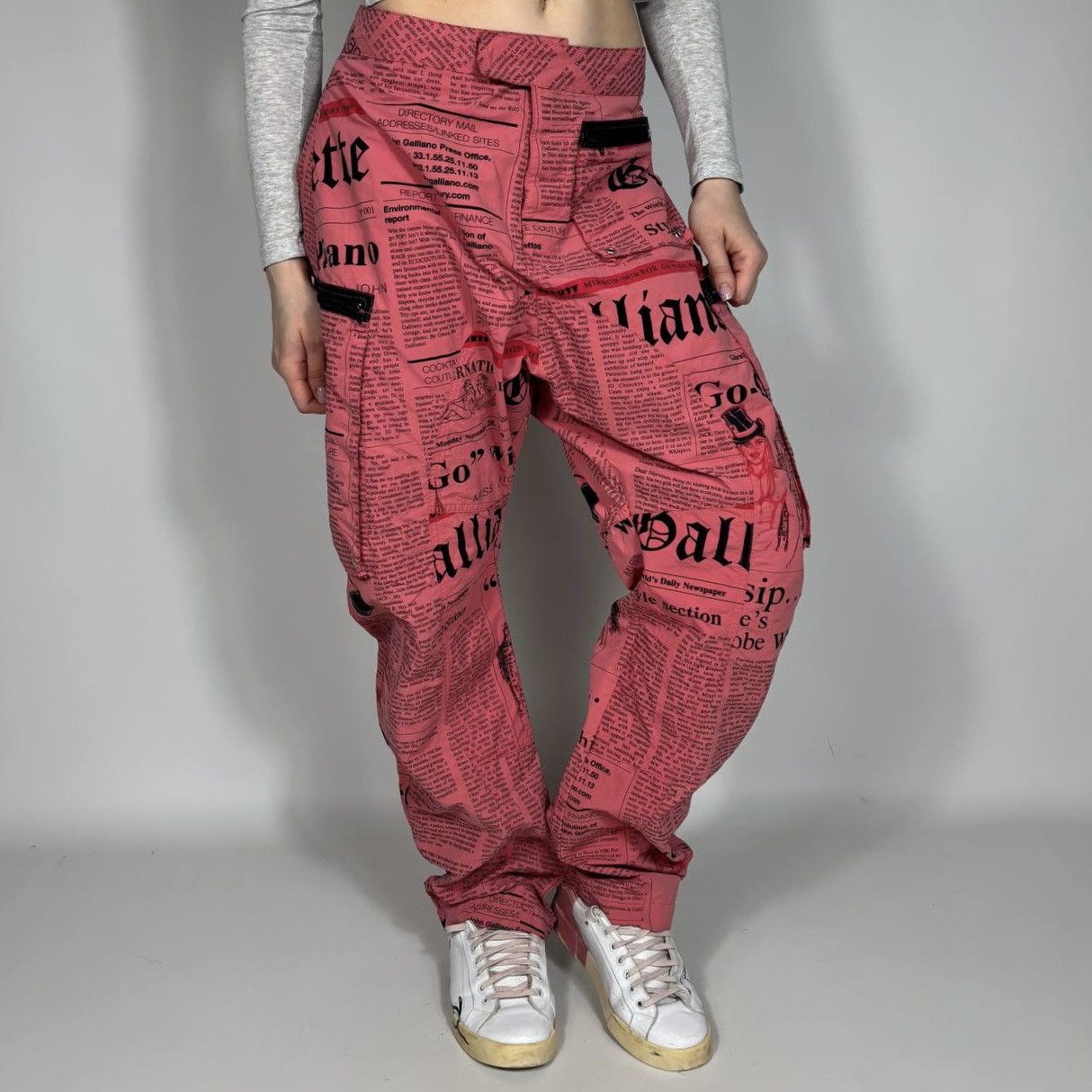 Vintage Y2K John Galliano Gazette Cargo Pants Luxury Style
