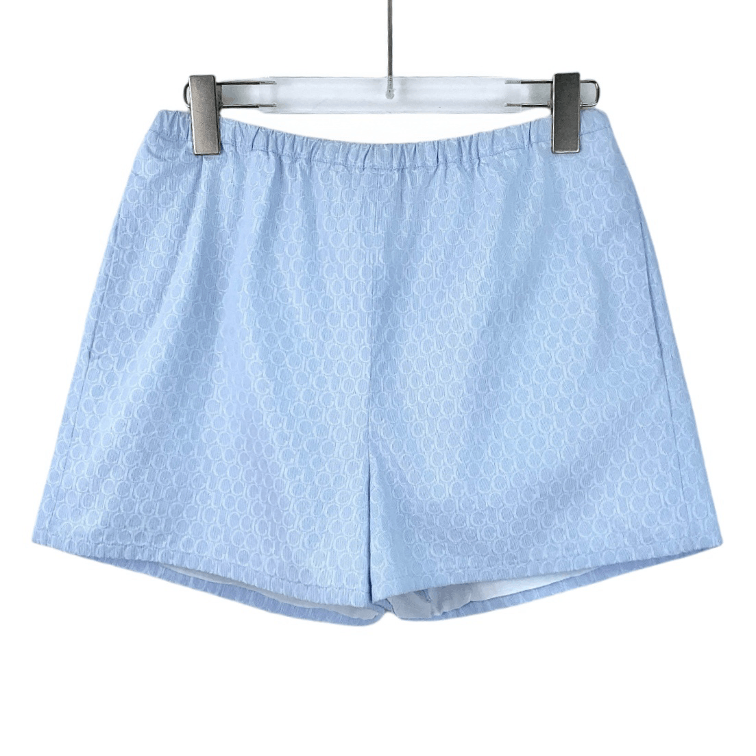 Gucci Gucci Light Blue Logo Print Cotton Shorts (Size 38) Size 26" / US 2 / IT 38 - 1 Thumbnail