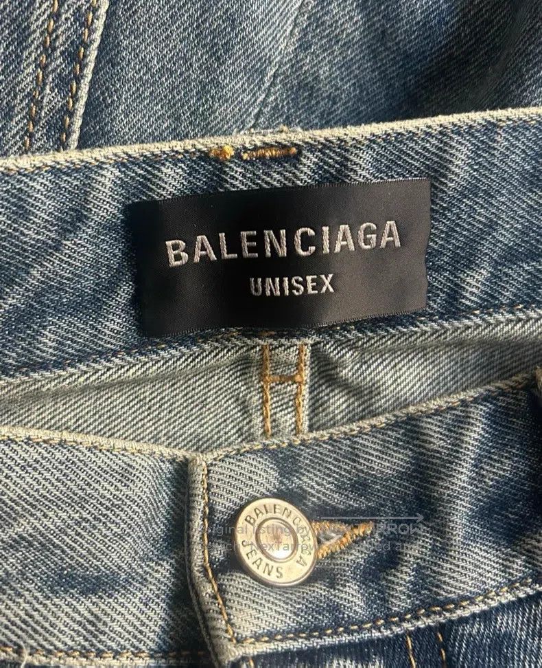Balenciaga Balenciaga size XS Blue Denim Flare Leg Trousers Size US 27 - 4 Thumbnail