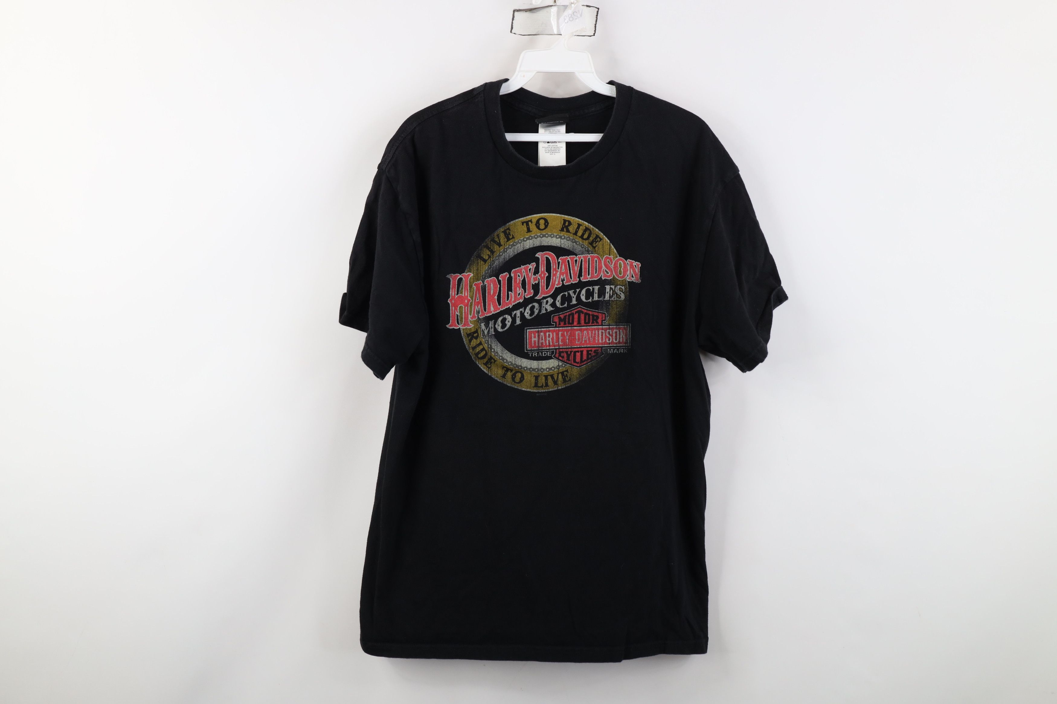 Harley Davidson Vintage Y2K Harley Davidson Spell Tornado Oklahoma T-Shirt Size US XL / EU 56 / 4 - 1 Thumbnail
