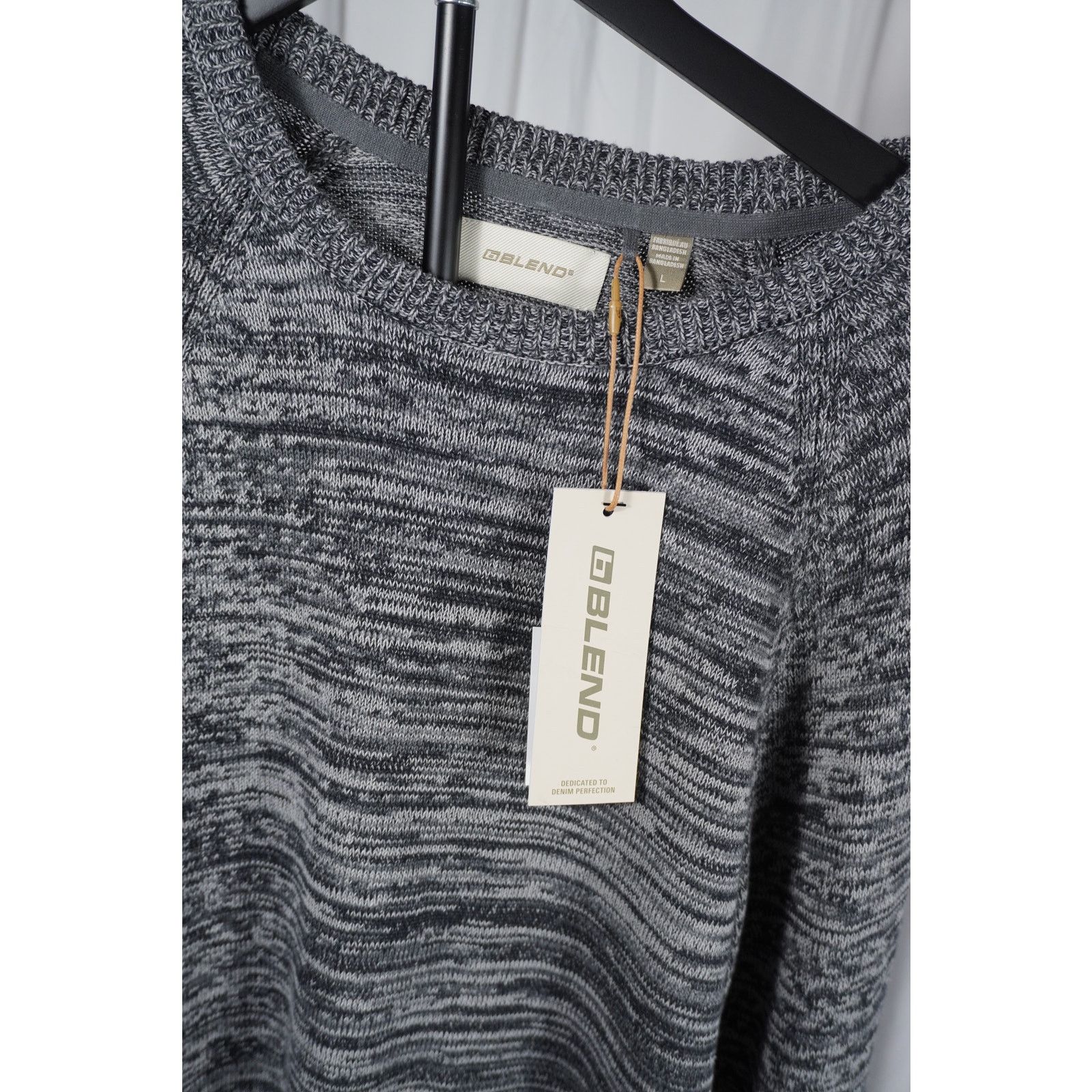 Blends Blend Crew Neck Sweater Marled Knit Pullover Long Sleeve Size US L / EU 52-54 / 3 - 4 Thumbnail