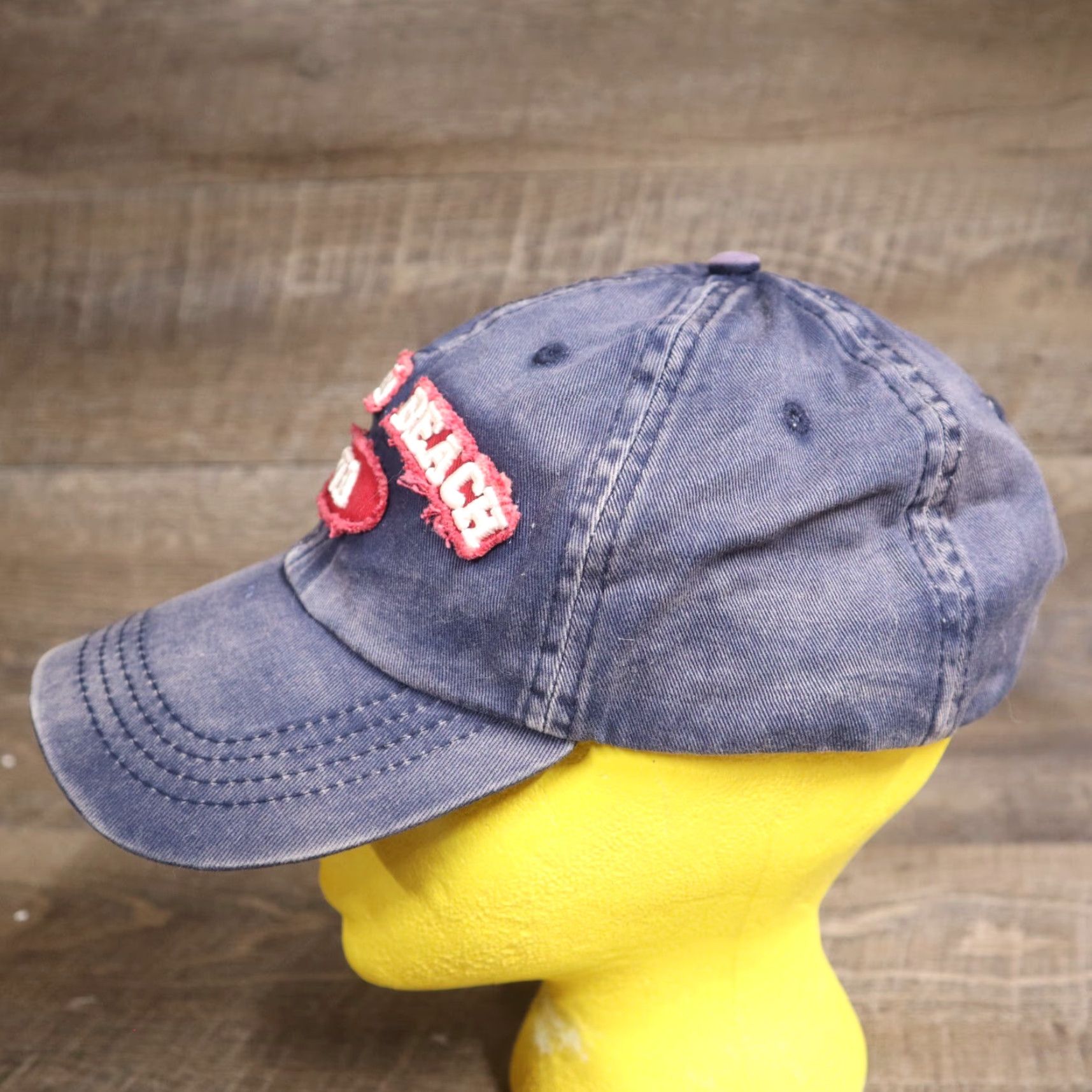 Denime Virginia Beach Blue Denim Strapback Baseball Cap Hat Adult Hat Strapback Blue Denim Virginia Beach Cap Men One Size Blue Hat Size ONE SIZE - 5 Thumbnail