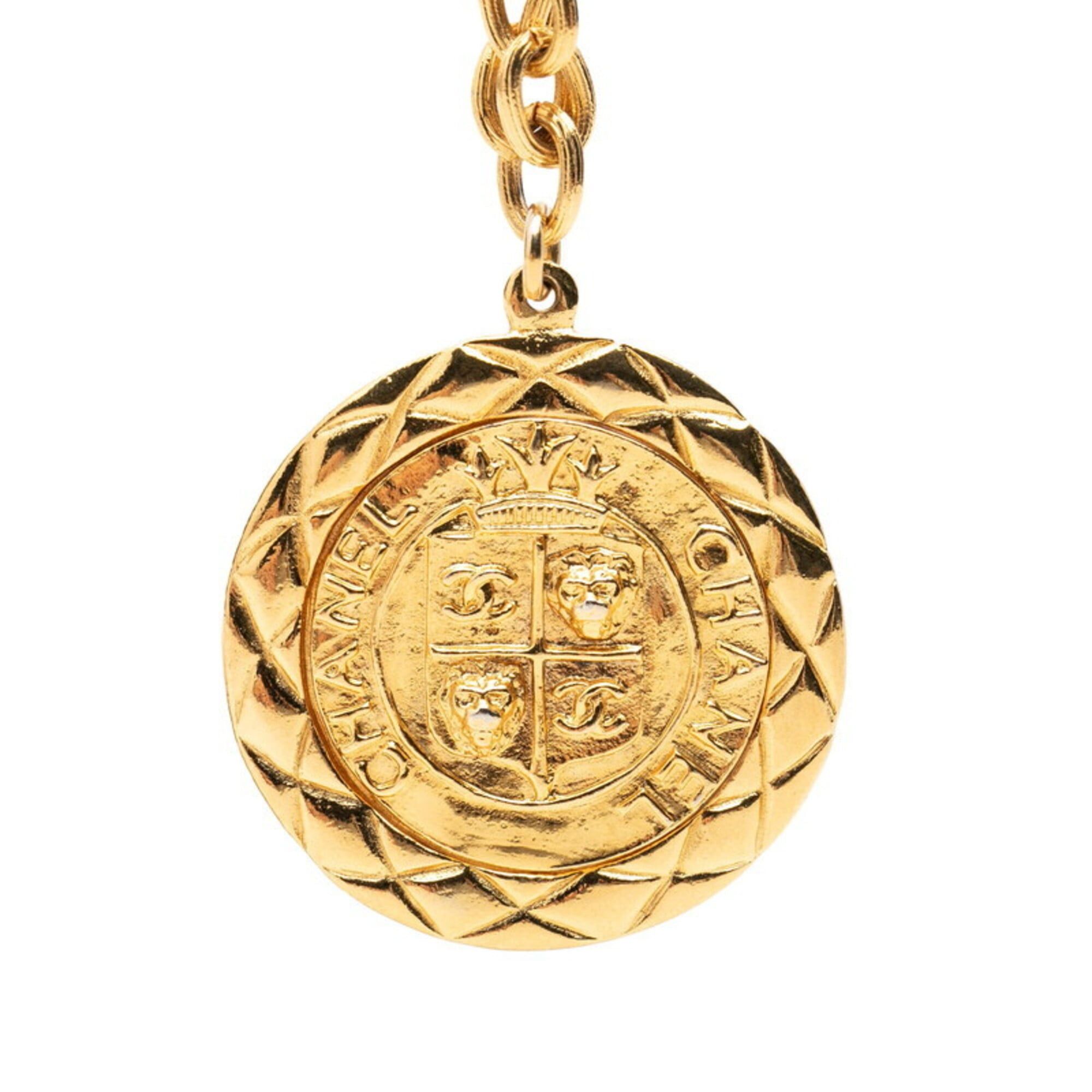 Chanel Chanel Coco Mark Lion Motif Matelassé Chain Pendant Necklace Gold Plated Women's CHANEL Size ONE SIZE - 1 Thumbnail