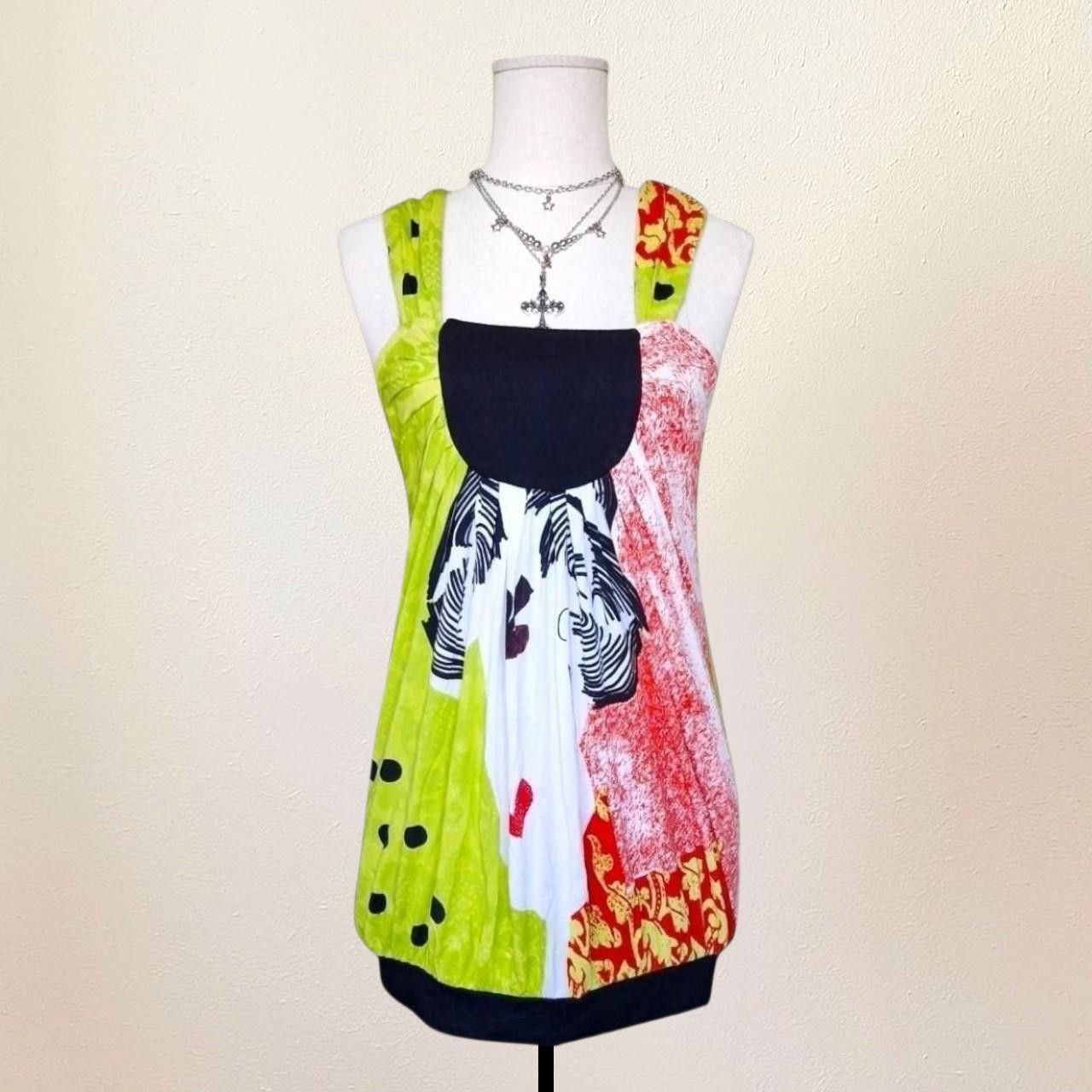 Custo Barcelona Paramita Funky Multicolored Mini Dress, y2k, 00s, funky Size M / US 6-8 / IT 42-44 - 4 Thumbnail