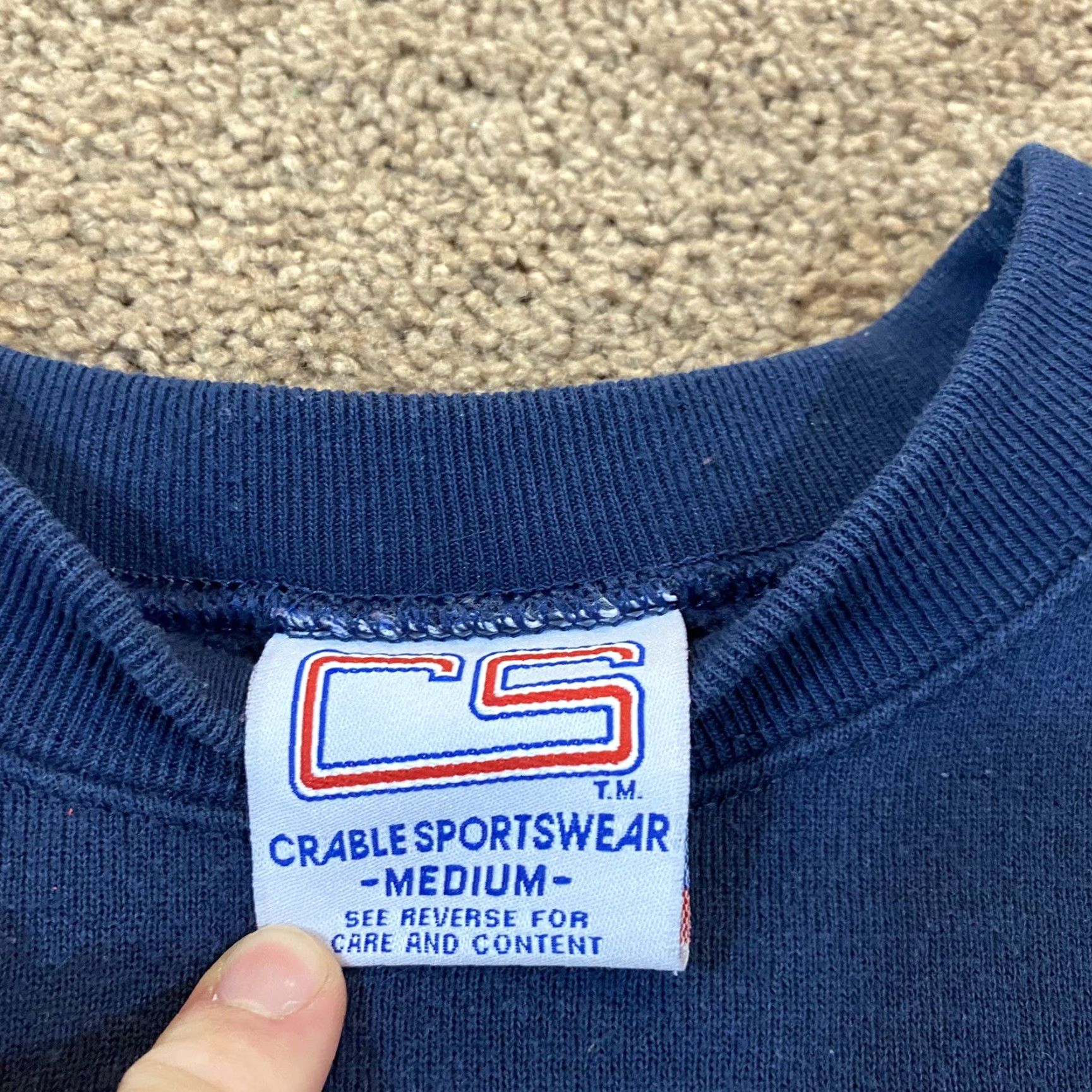 Vintage VINTAGE Villanova Sweatshirt Womens M Blue Crewneck Crable Sportswear 90s Pullover Size M / US 6-8 / IT 42-44 - 7 Thumbnail