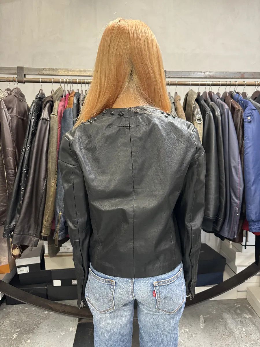 Designer × Givenchy × Vintage AW2010 Givenchy Black Crystal Embellished Leather Jacket by Riccardo Tisci Size S / US 4 / IT 40 - 3 Thumbnail