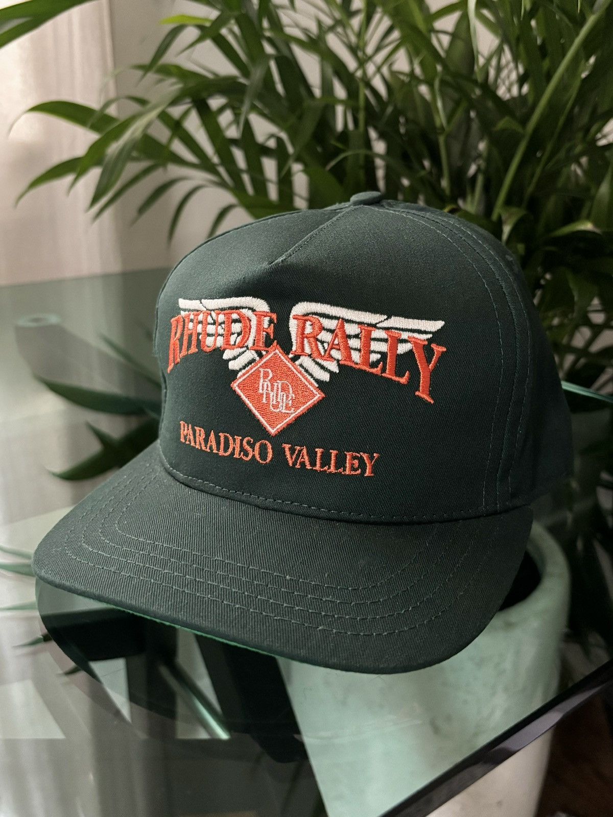 image of Rhude “Valley Rally” Hat in Black, Men's