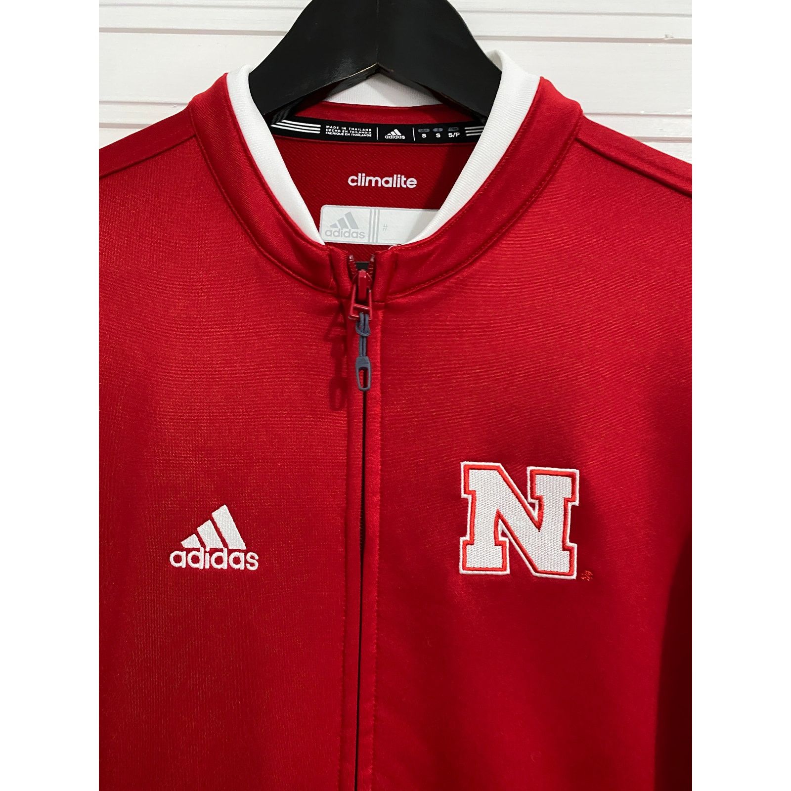 Adidas Nebraska Cornhuskers Red Full-Zip Adidas Sweatshirt Size S Size US S / EU 44-46 / 1 - 2 Thumbnail