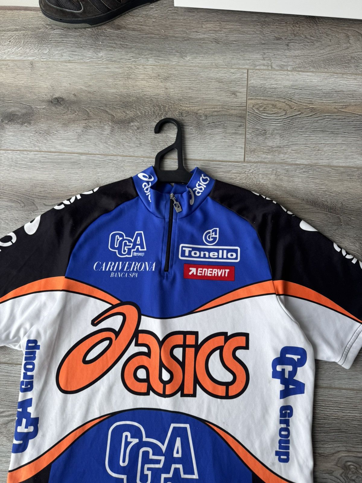 Asics Vintage 90s Asics Bike Team Official Cycling Jersey Size US M / EU 48-50 / 2 - 3 Thumbnail