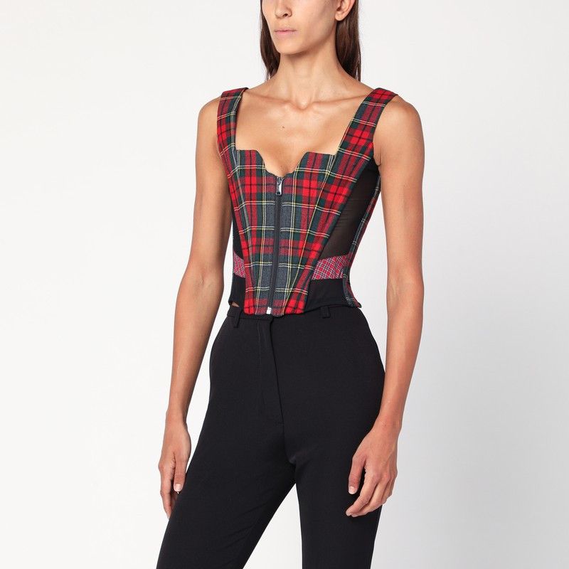Vivienne Westwood Vivienne Westwood Juliet Wool Corset With Scarlet Tartan Pattern Size S / US 4 / IT 40 - 1 Thumbnail