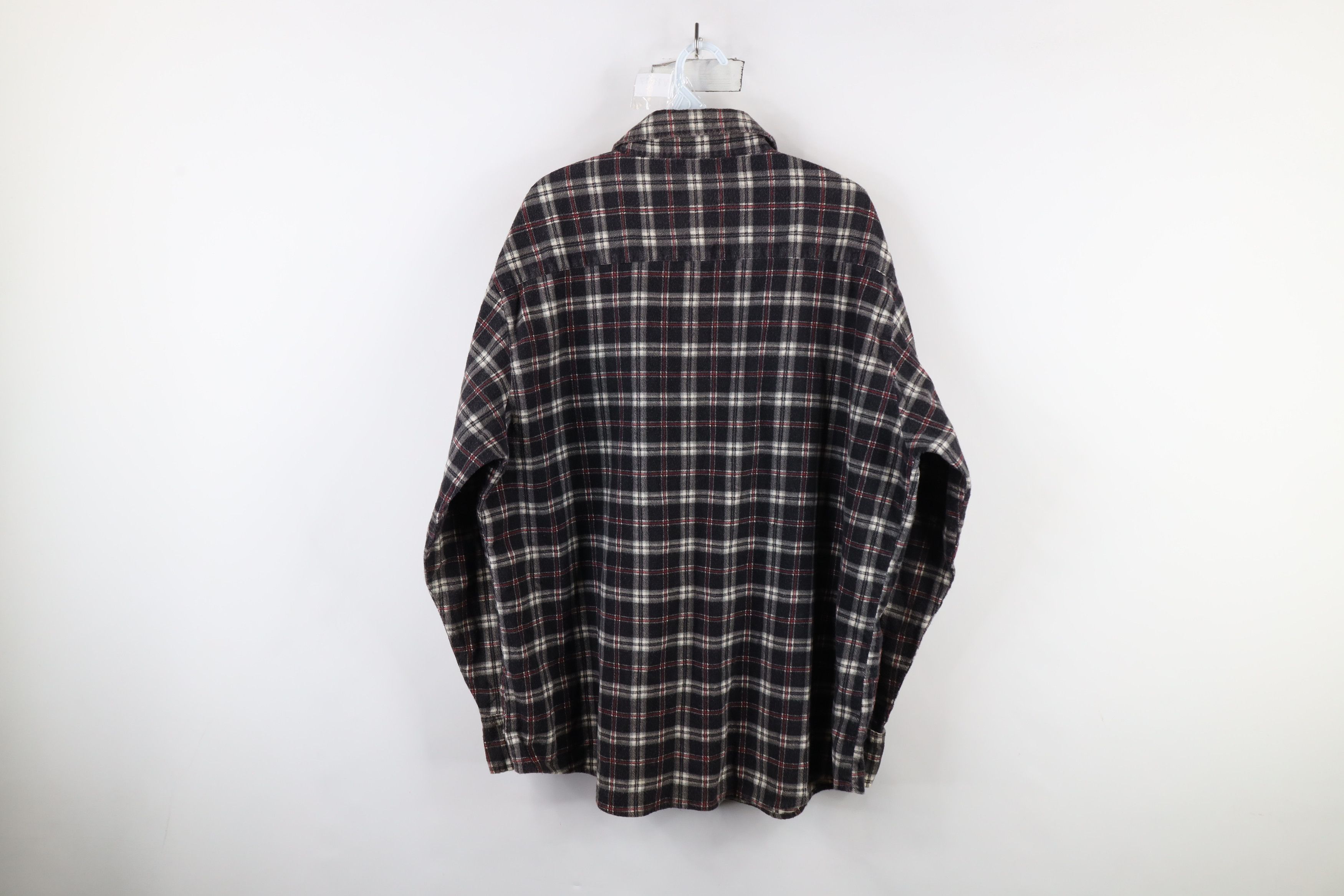 Vintage Vintage 90s Streetwear Collared Button Shirt Black Plaid Size US XL / EU 56 / 4 - 7 Thumbnail