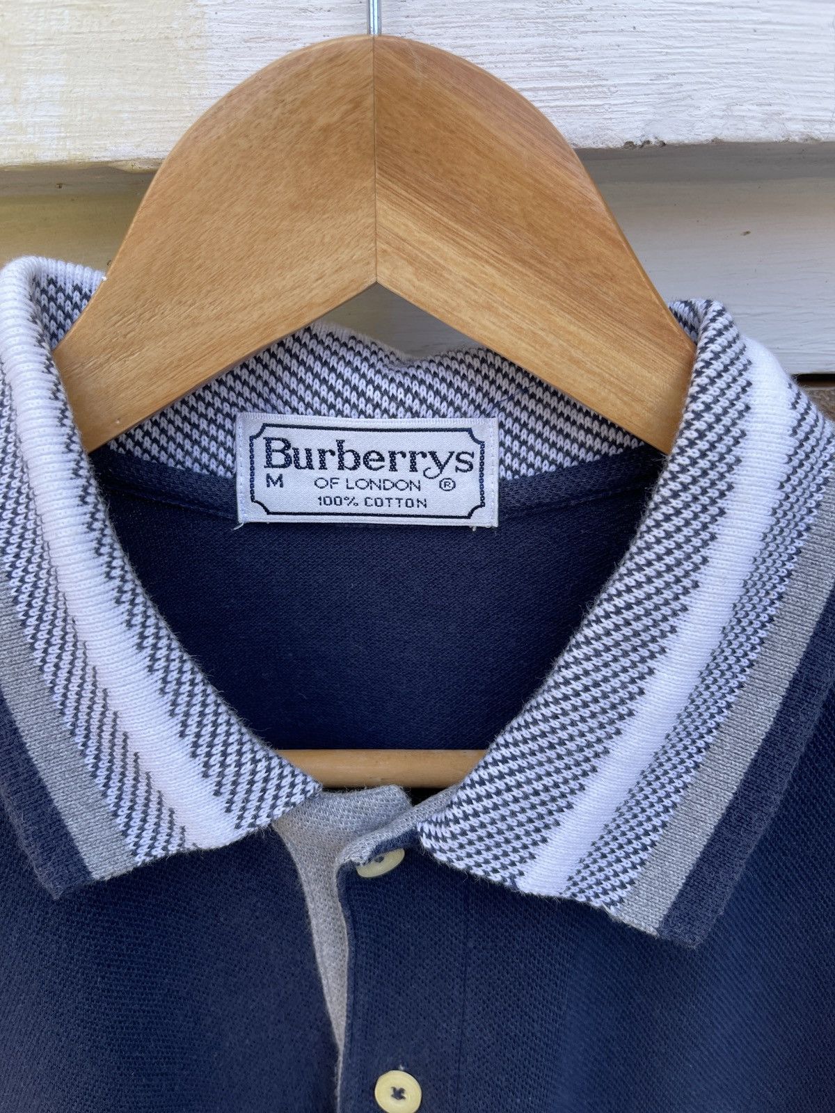 Burberry × Vintage Last Drop🔥Rare🔥Vintage BURBERRYS Polo Shirt Size US M / EU 48-50 / 2 - 5 Thumbnail