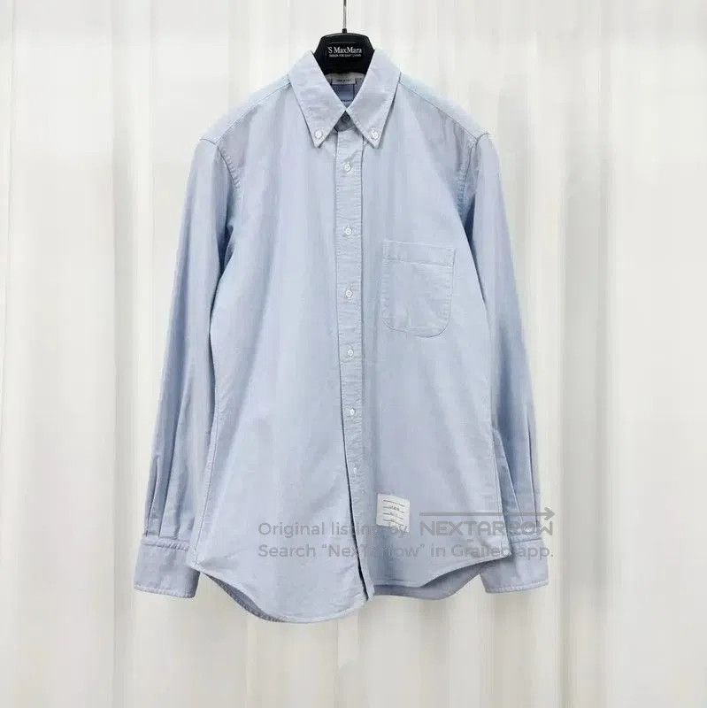 Thom Browne Thom Browne Long Sleeve Logo Shirt . Size US M / EU 48-50 / 2 - 1 Thumbnail