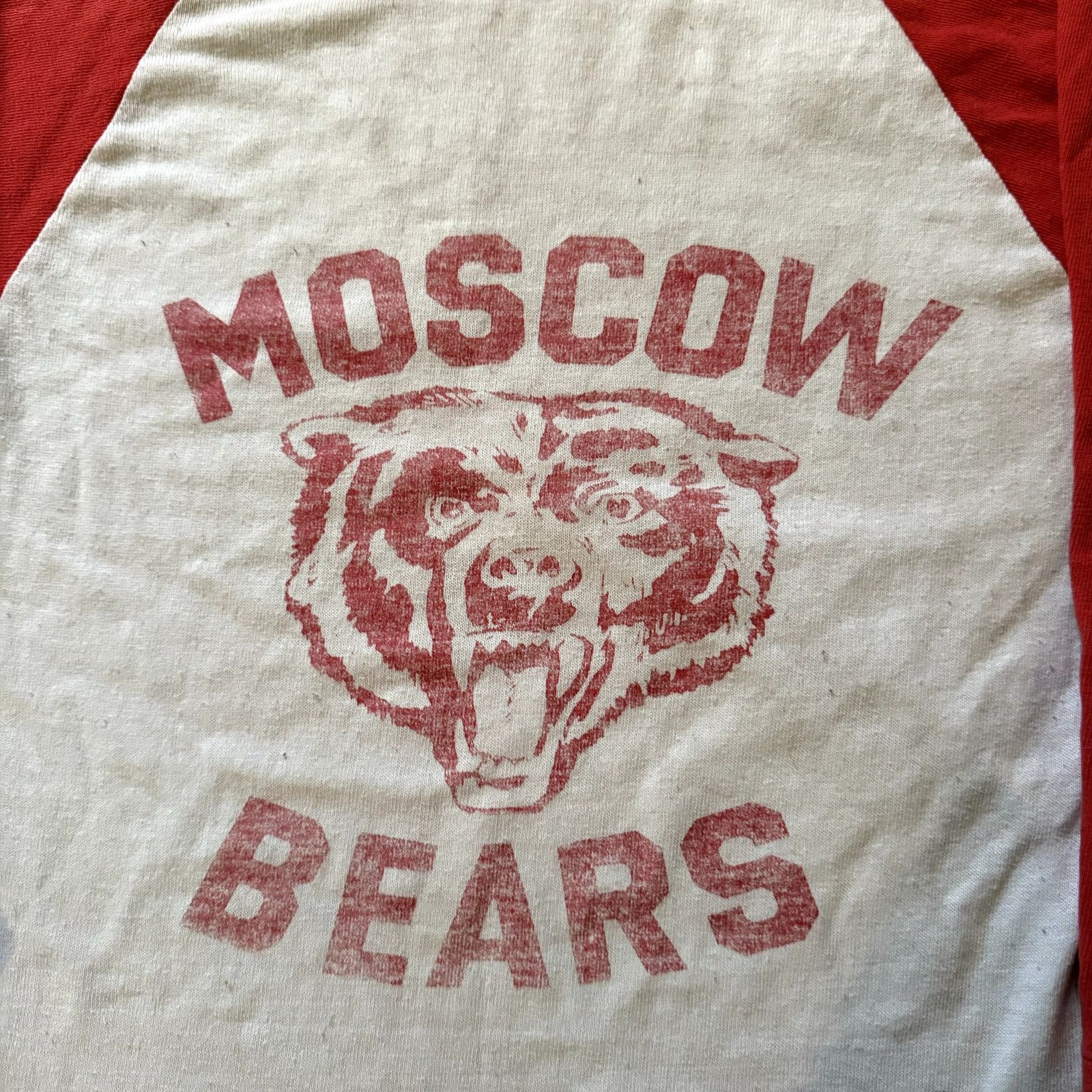 Russell Athletic 1980s Moscow Bears Orange Baseball Tee Size US M / EU 48-50 / 2 - 2 Thumbnail