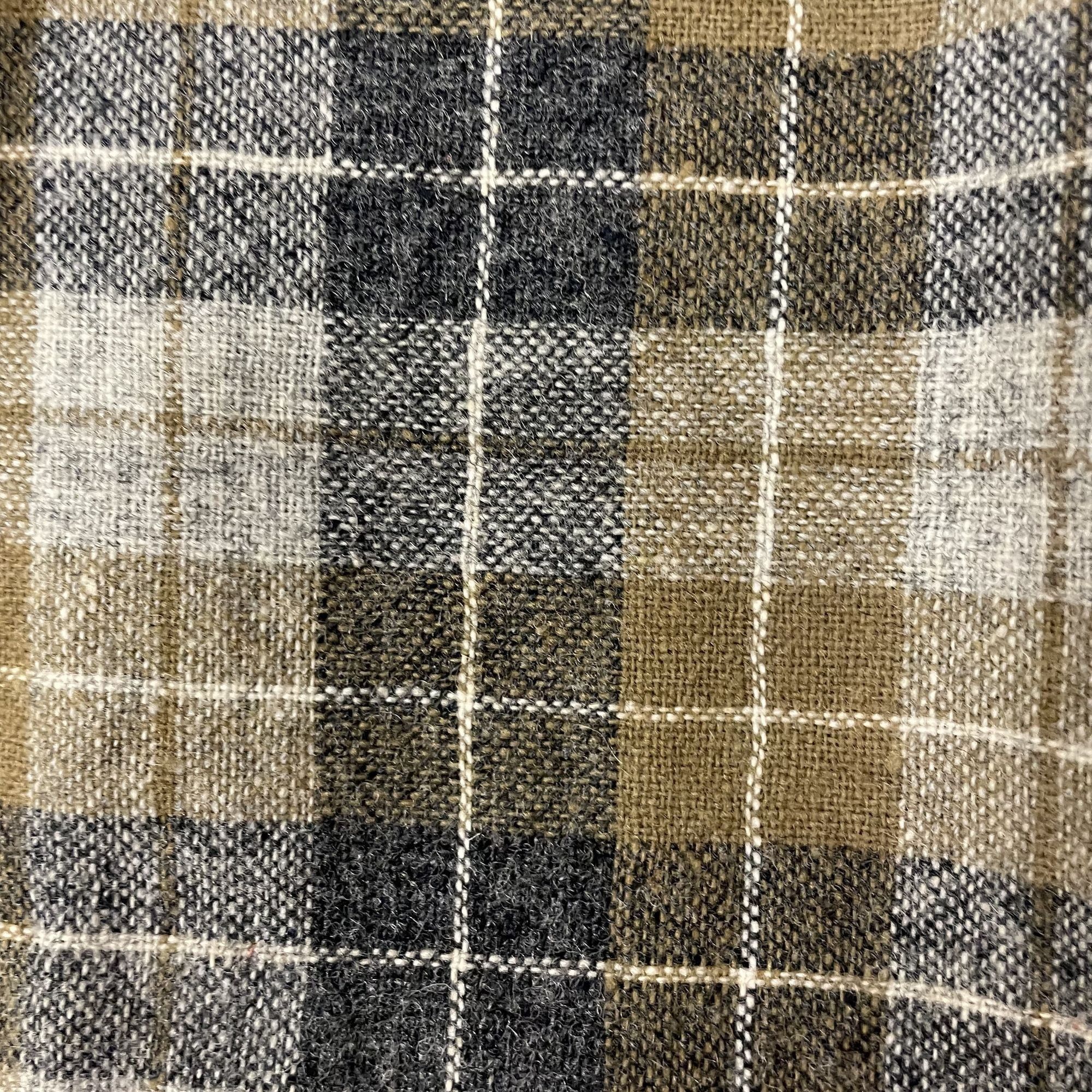 Other Vtg Olive Black White PLAID PLEATED Wool Petite Skirt Size 24" / US 00 / IT 34 - 4 Thumbnail