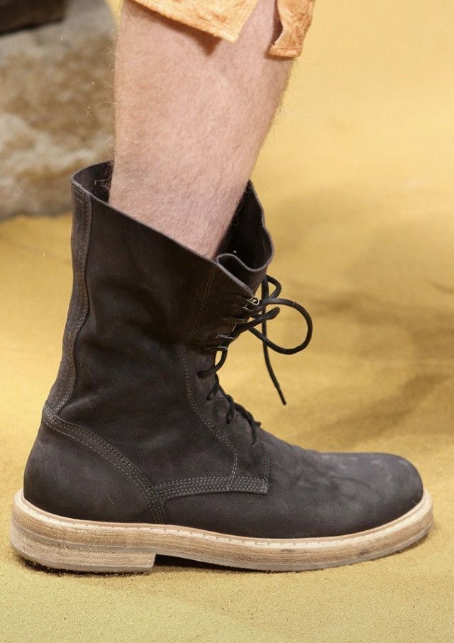 Ann Demeulemeester Ann Demeulemeester 🇮🇹 asphalt blk blister leather boots 8 NEW Size US 8 / EU 41 - 5 Thumbnail