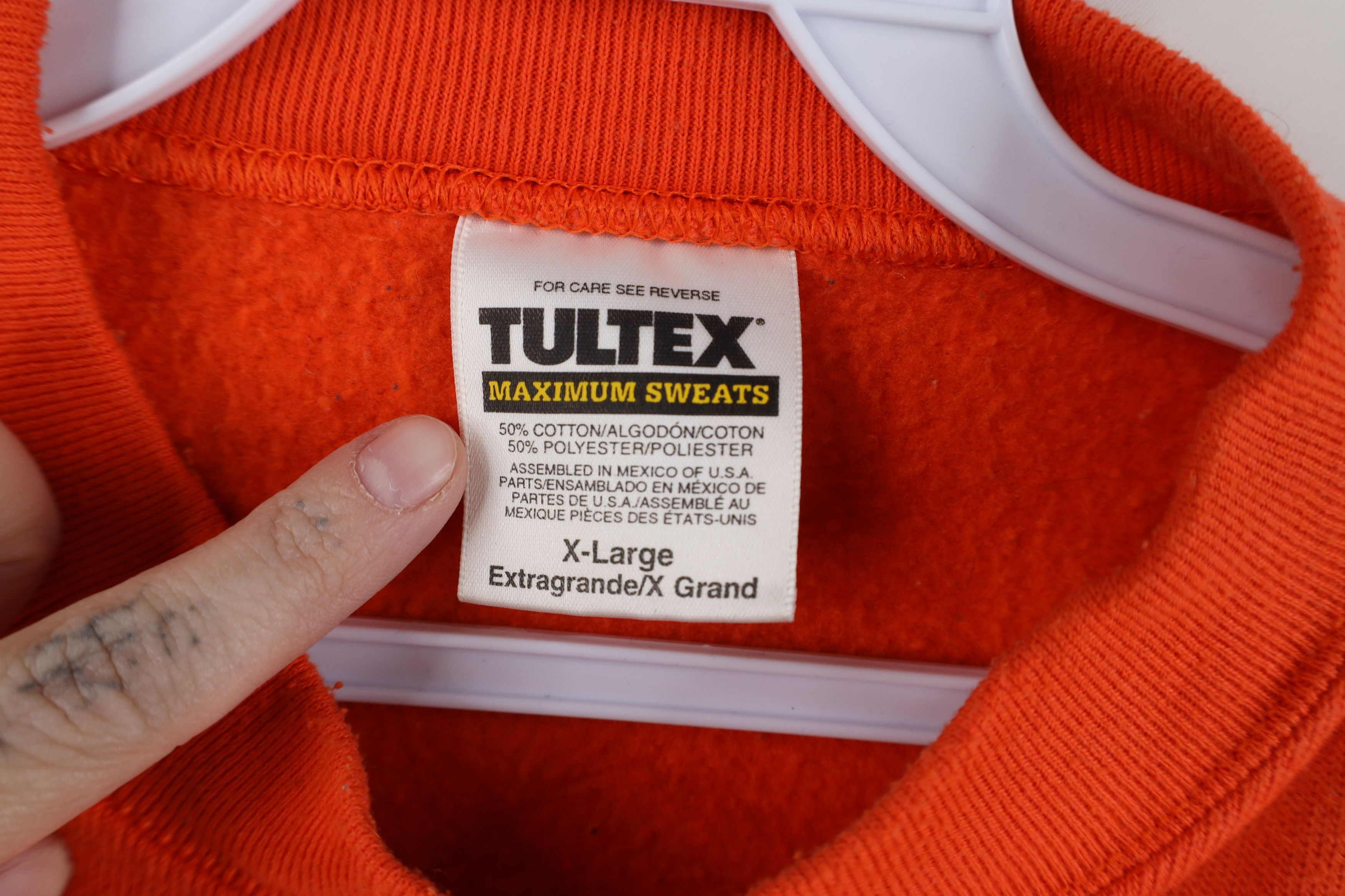 Vintage Vintage 90s BSA Boy Scouts of America Sweatshirt Orange USA Size US XL / EU 56 / 4 - 9 Thumbnail
