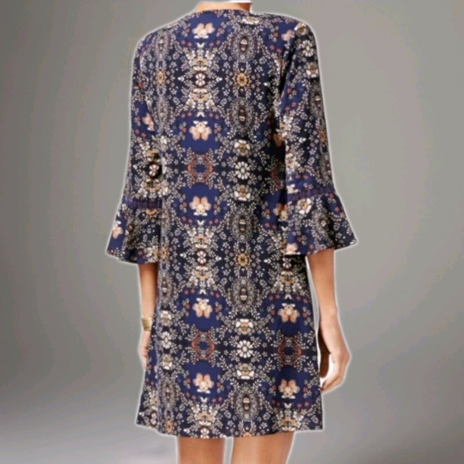 Jessica Simpson Jessica Simpson Dress XS 2-4 Floral Shift 3/4 Bell Sleeve Size XS / US 0-2 / IT 36-38 - 13 Thumbnail