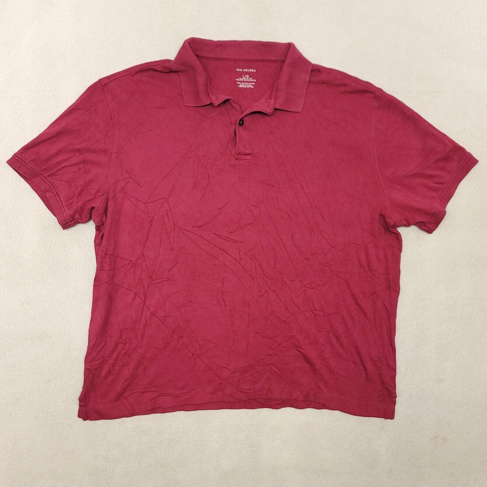 Van Heusen Van Heusen Casual Pullover Polo Shirt Adult Mens Size L Pink Size US L / EU 52-54 / 3 - 2 Thumbnail