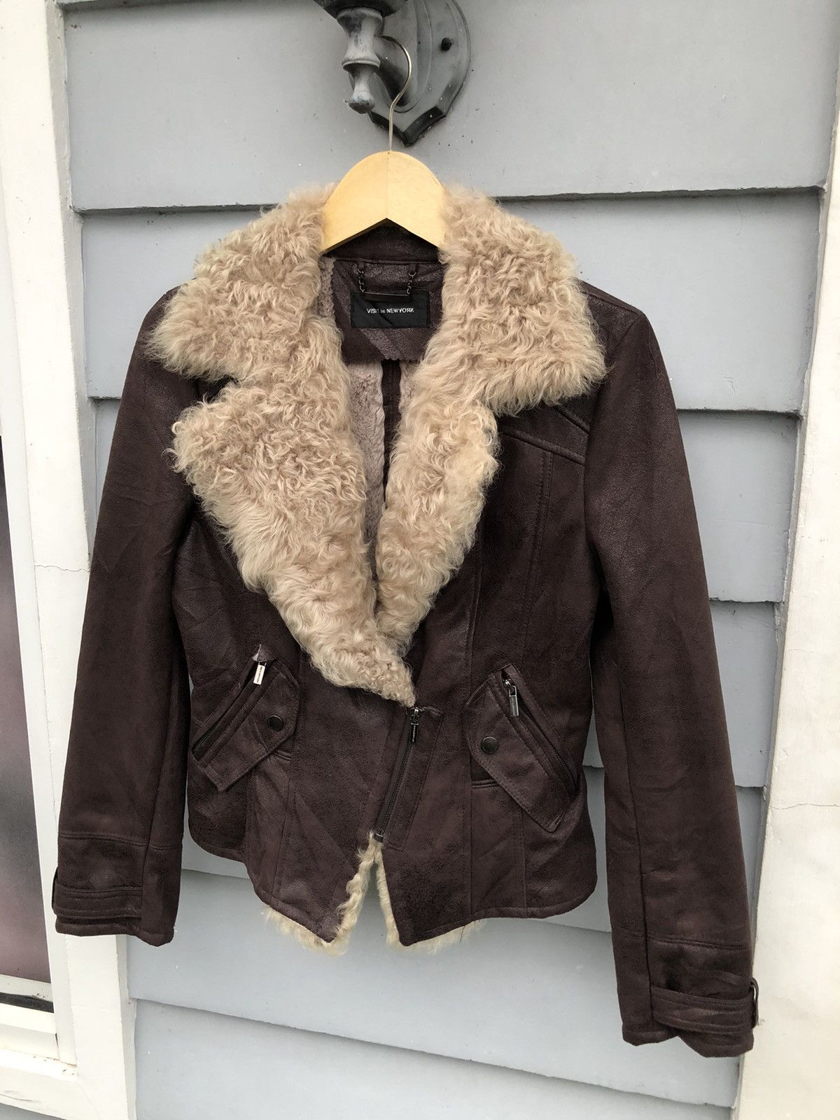 Japanese Brand VISIT in NEWYORK Suede Faux Leather Fur Style Jacket UNISEX Size US S / EU 44-46 / 1 - 7 Thumbnail
