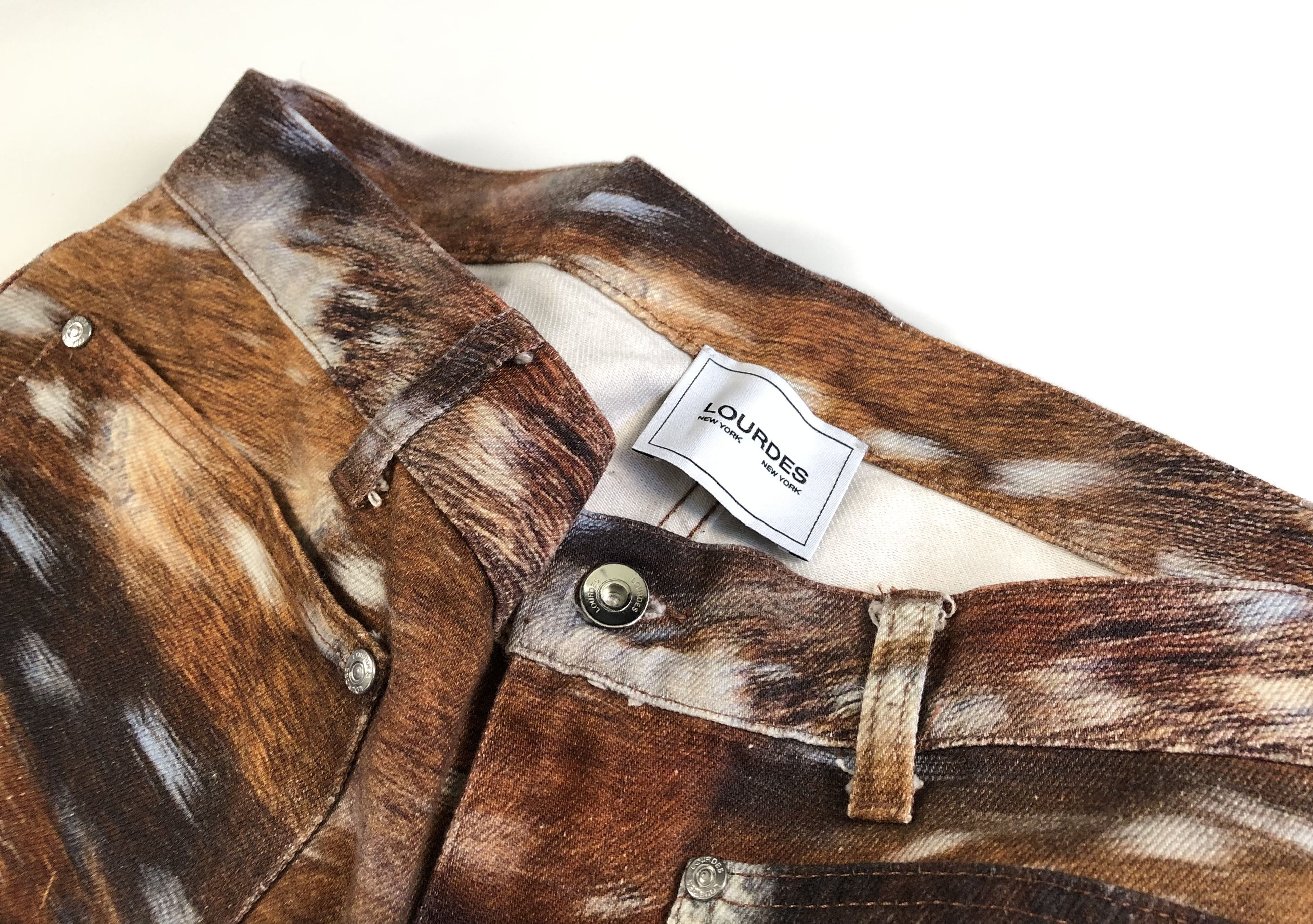 Other Lourdes New York Multi-Pocket Deer Unisex Jeans Size US 33 - 4 Thumbnail