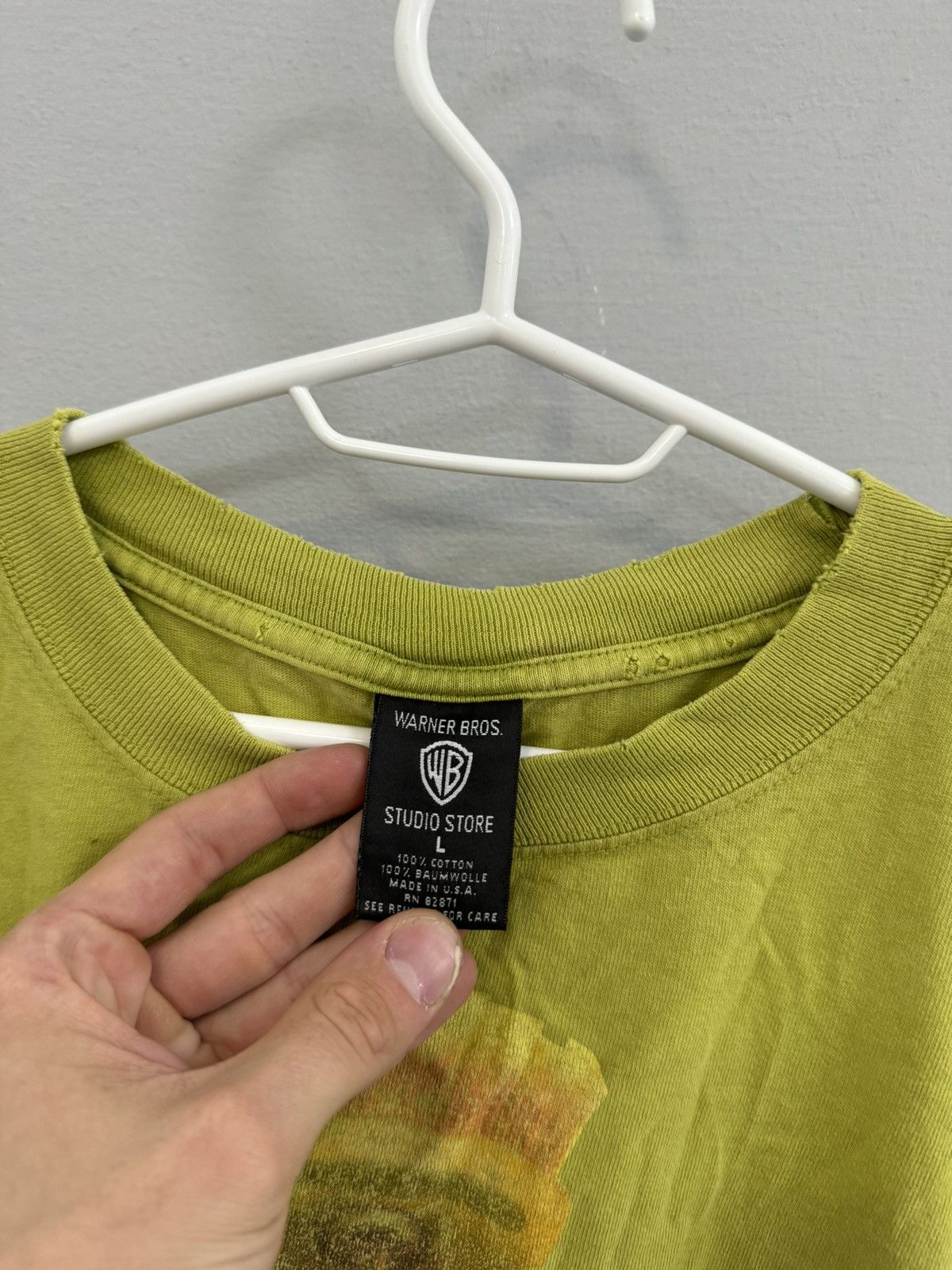 Vintage × Warner Bros VINTAGE 90s MARVIN THE MARTIAN AOP TEE SHIRT GREEN XL Size US L / EU 52-54 / 3 - 5 Thumbnail