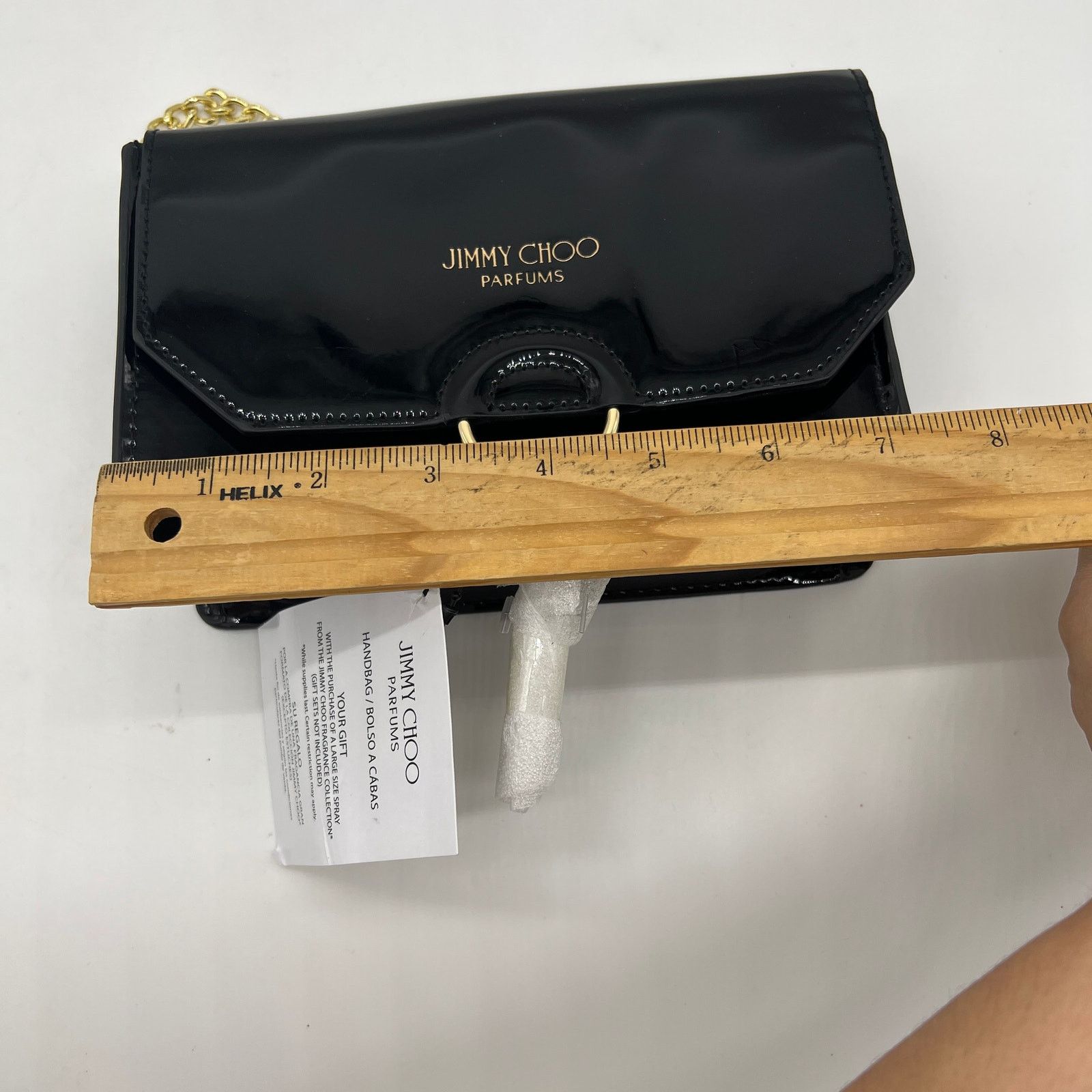 Jimmy Choo Jimmy Choo Parfum Gold Chain Black Patent Crossbody Bag Size ONE SIZE - 4 Thumbnail