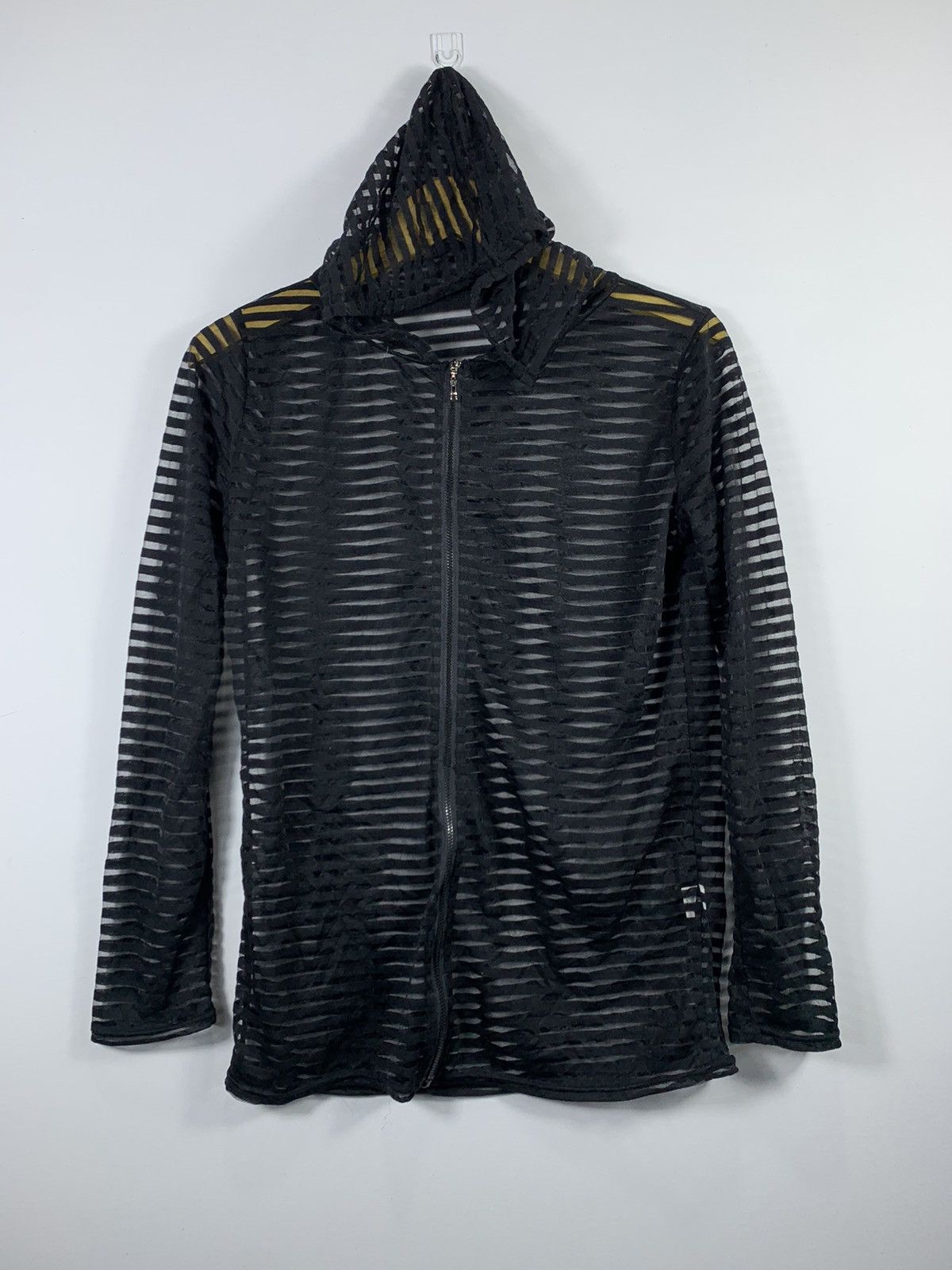 Hysteric Glamour Crazy Japanese Strippe Zip Hoodie Transparan Grunge Style Size US M / EU 48-50 / 2 - 4 Thumbnail