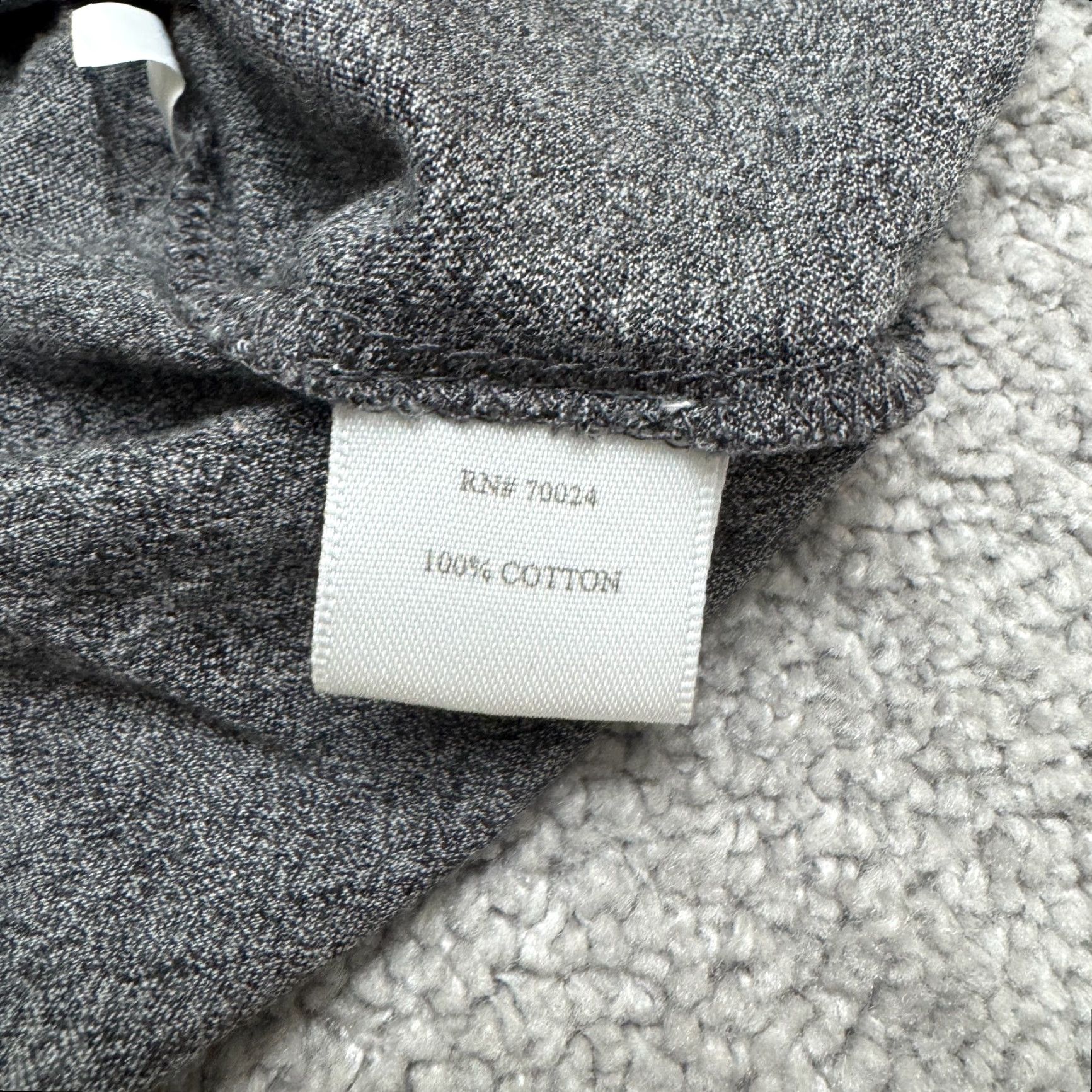 Vintage Bobi Blouse Womens Tunic Long Sleeve Gray Knit 100% Cotton Bell Sleeve Scoop Neck Casual Shirt Large Size L / US 10 / IT 46 - 6 Thumbnail