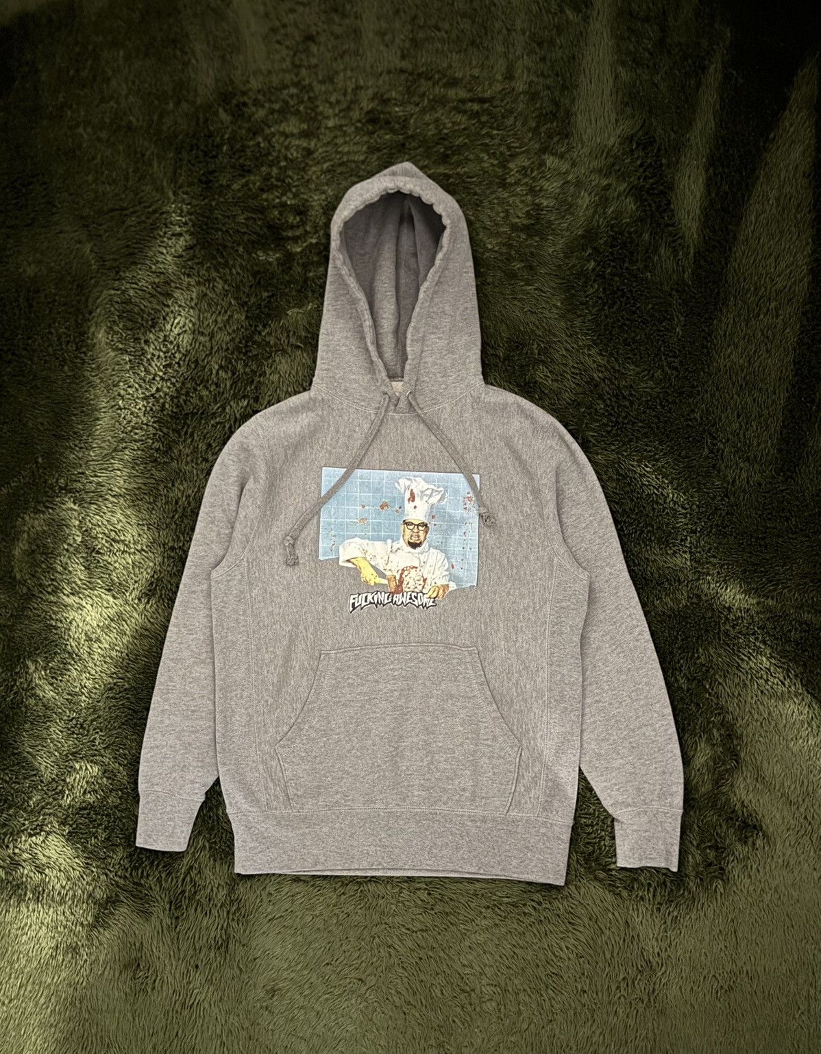 Fucking Awesome [S] Fucking Awesome Chef Graphic Hoodie Melange Grey Size US S / EU 44-46 / 1 - 1 Thumbnail