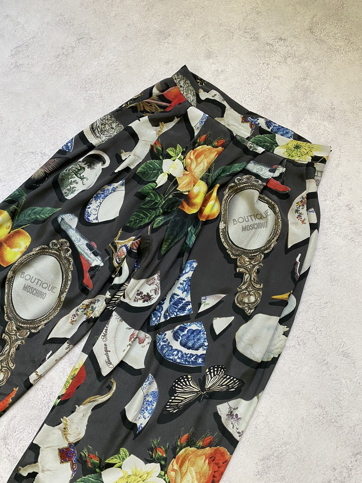 Moschino Womens Moschino Boutique Multicolor Silk Pants Size 40 Size 27" / US 4 / IT 40 - 4 Thumbnail