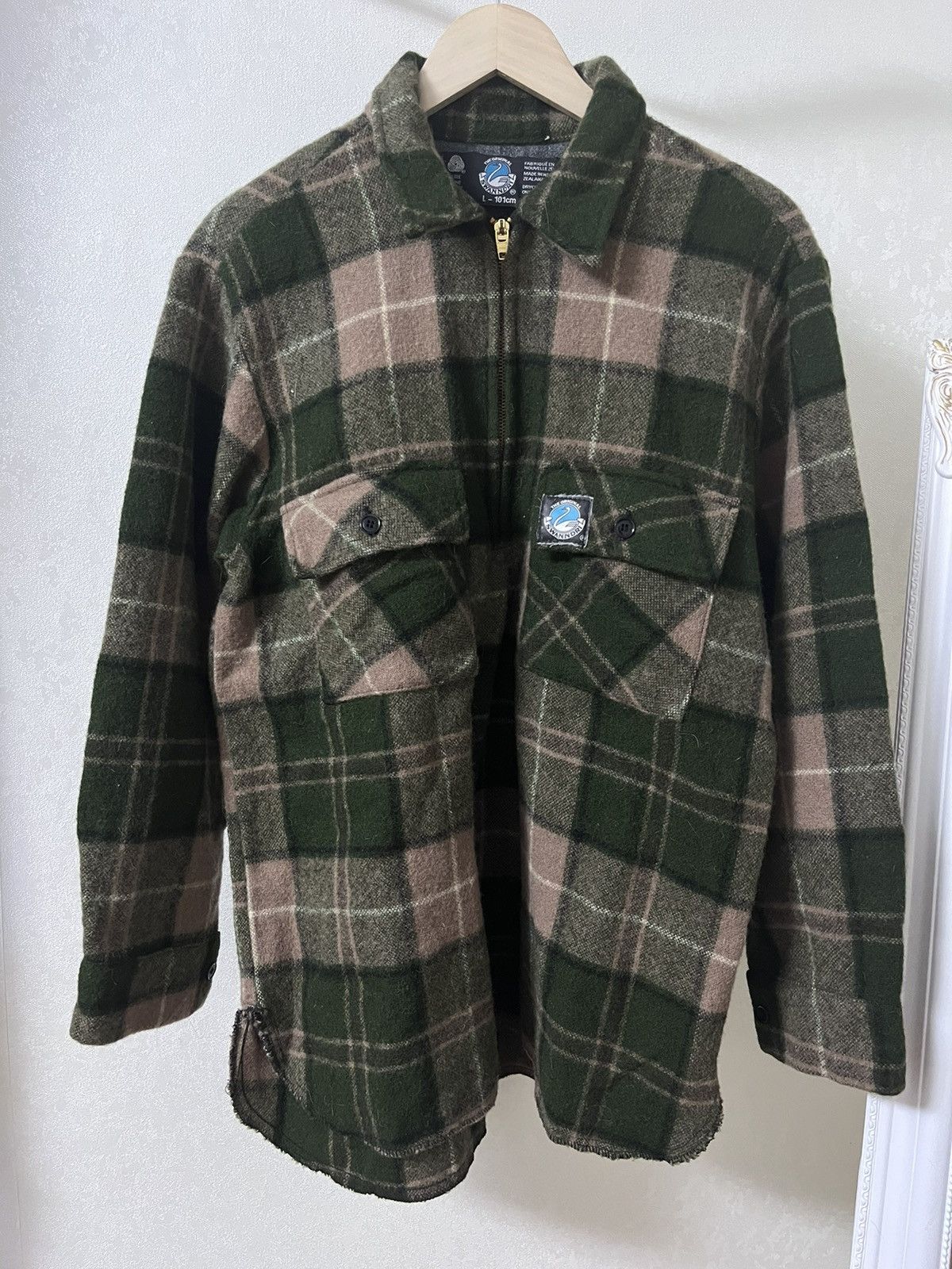 Designer × Vintage Swanndri Vintage Wool 1/3 Zip Jacket Size US L / EU 52-54 / 3 - 1 Thumbnail