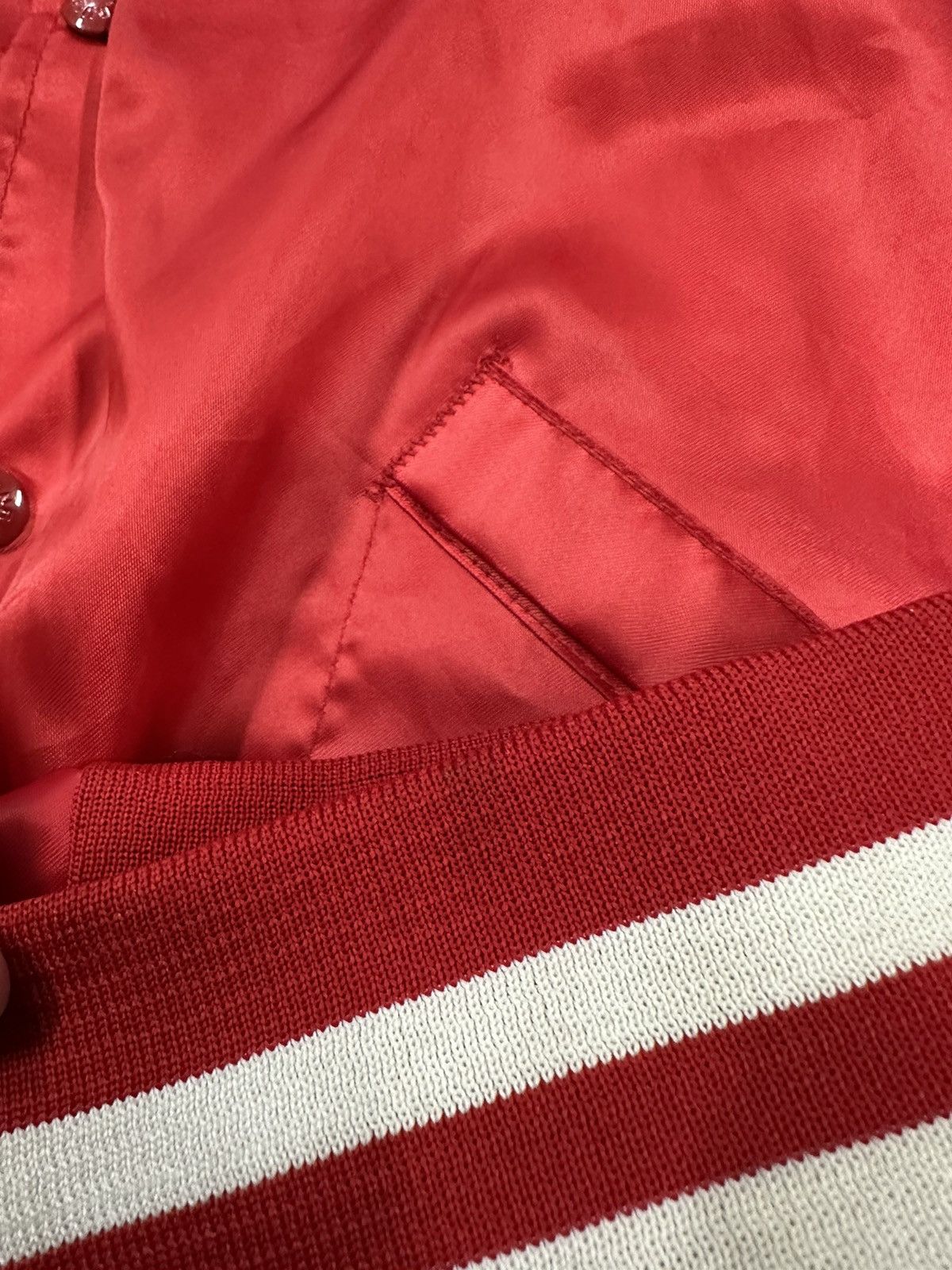 Vintage Vintage 80s USA Track & Field Nylon Satin Bomber Jacket Size L / US 10 / IT 46 - 12 Thumbnail