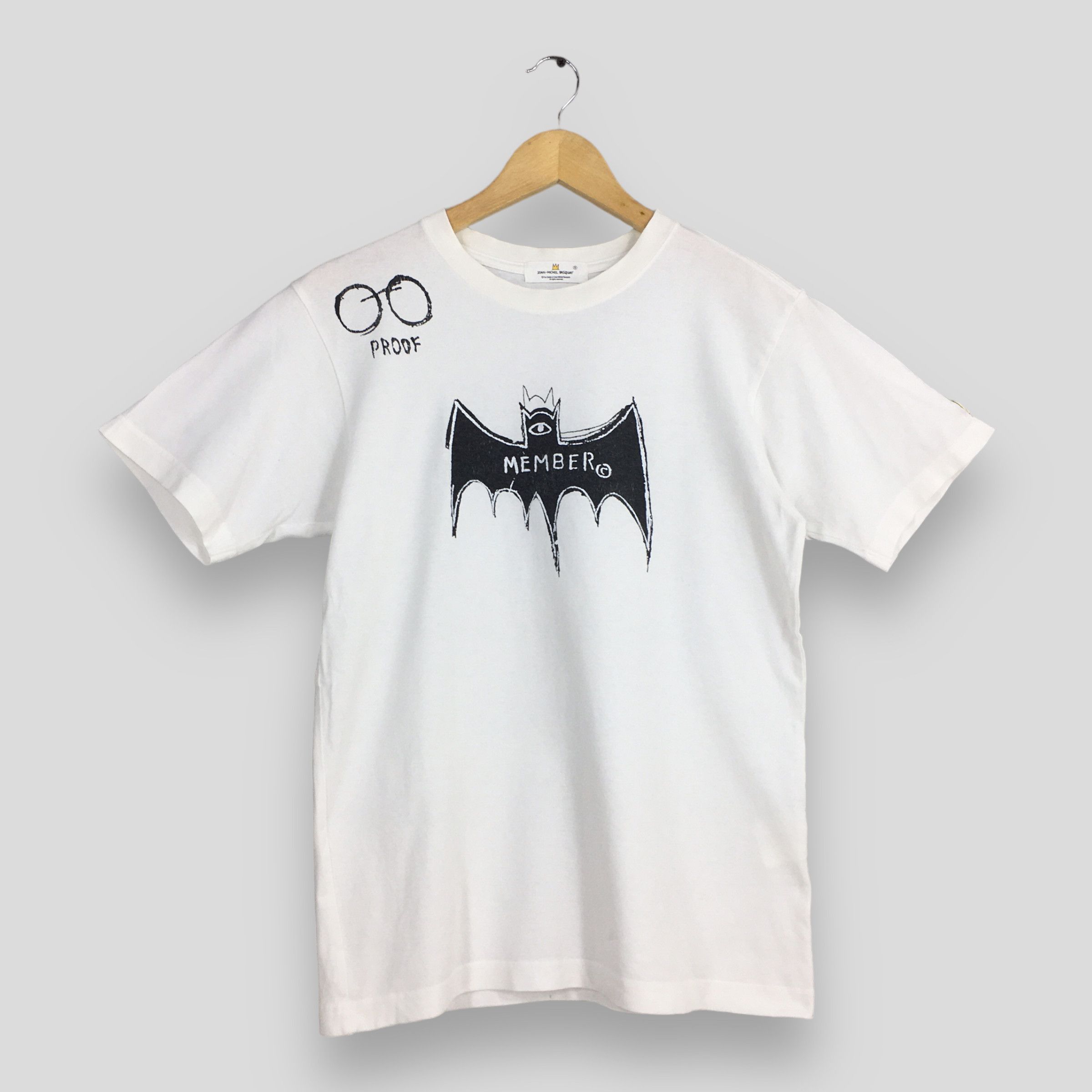 JMB Jean-Michel Basquiat Proof Member Bat Pop Art T shirt S