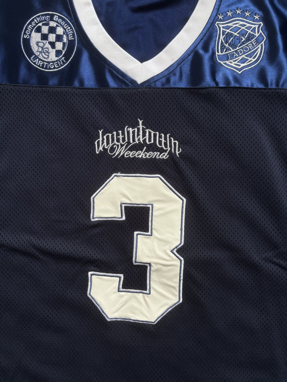 NFL × Vintage Vintage unisex American football satin number 3 blue jersey Size US XL / EU 56 / 4 - 6 Thumbnail