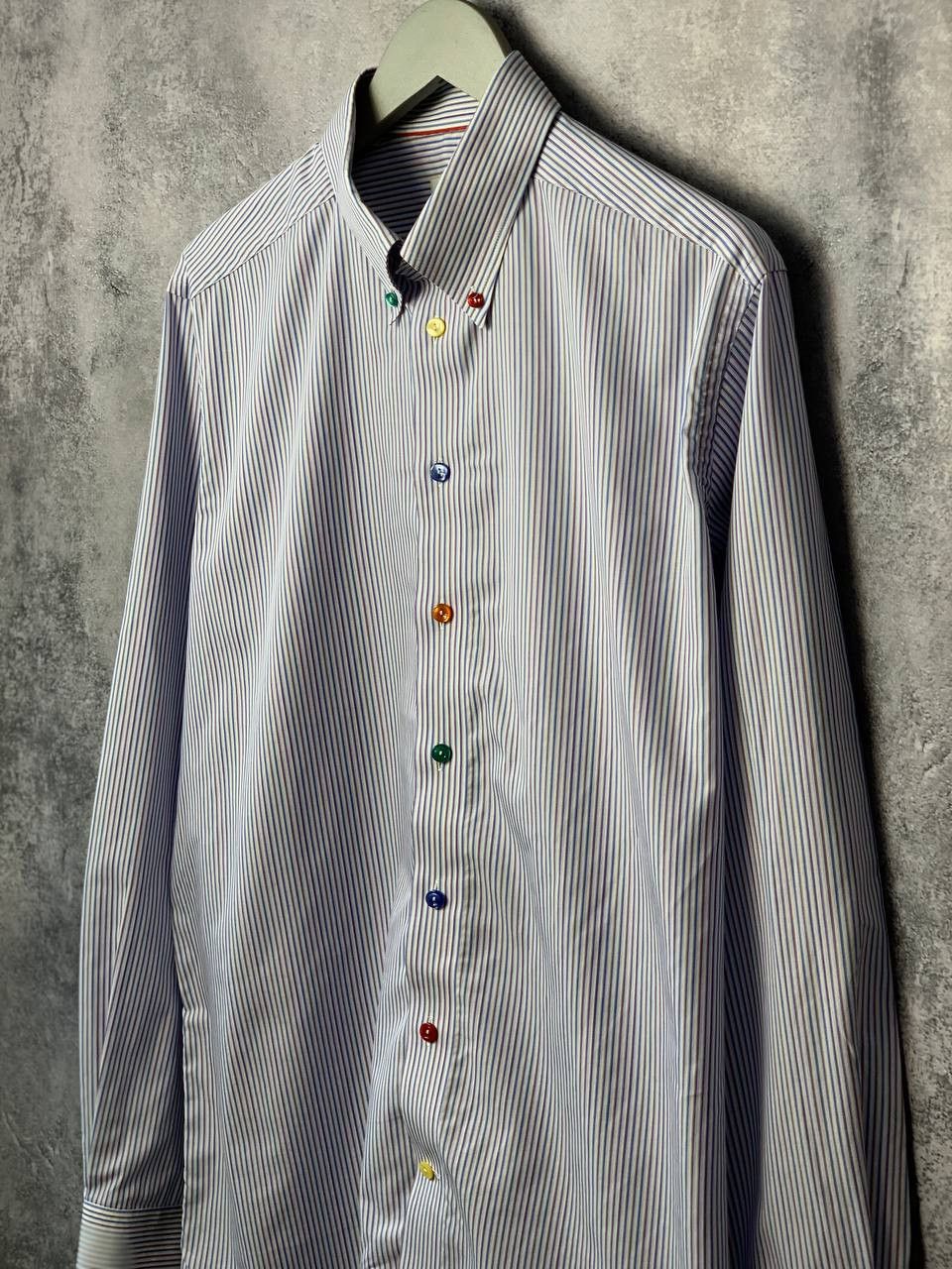 Eton ETON Contemporary Striped Shirt Multicolor Buttons Luxury Size US XL / EU 56 / 4 - 1 Thumbnail