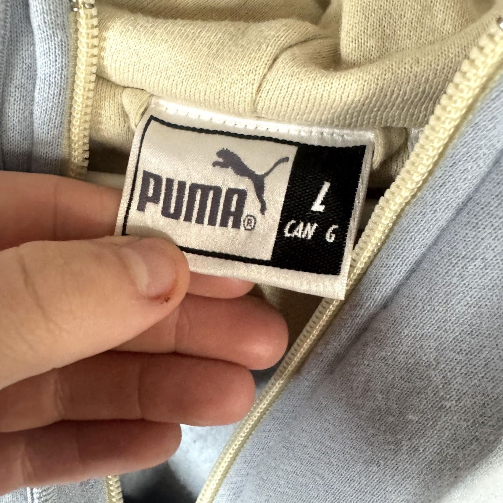 Puma Puma Hoodie Mens L Blue Full Zip Fleece Sweatshirt Graphic Logo Number 6 Size US L / EU 52-54 / 3 - 7 Thumbnail