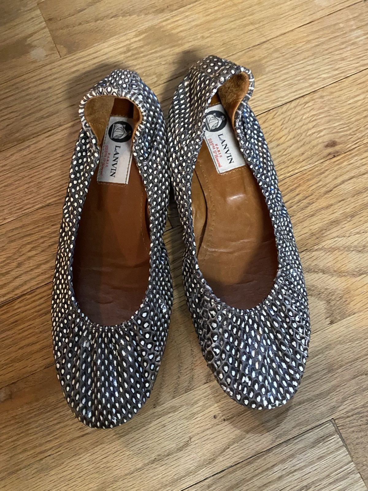 Lanvin Authentic Lanvin Snakeskin Flats Size US 7.5 / IT 37.5 - 2 Thumbnail