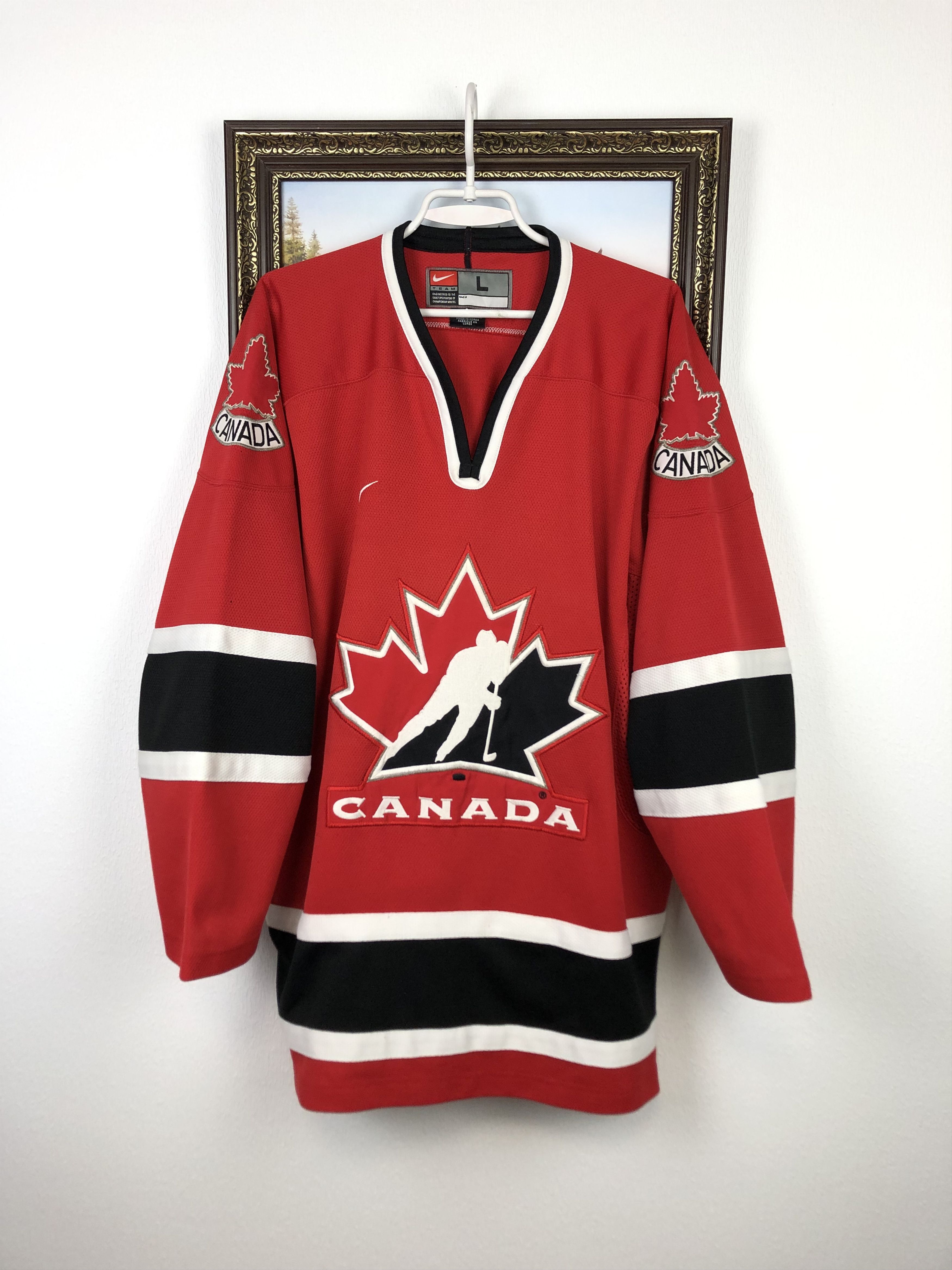 Vintage Red Hockey Jerseys Vintage Nike Canada Hockey Jersey Mens