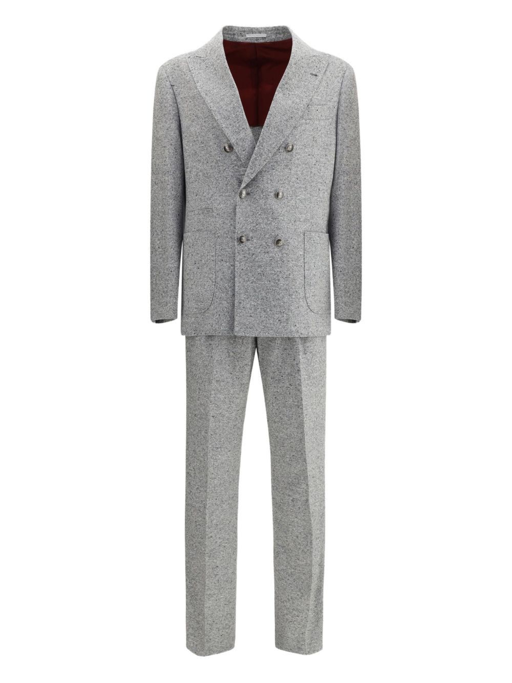 Brunello Cucinelli WOOL BLEND DOUBLE-BREASTED SUIT Size US M / EU 48-50 / 2 - 1 Thumbnail