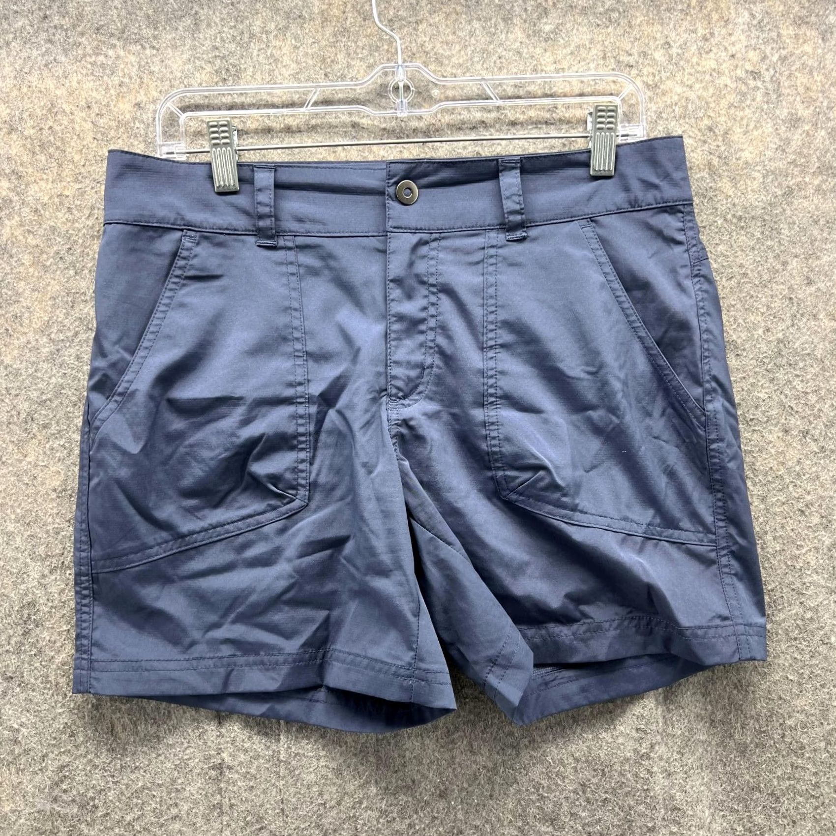 Vintage Columbia Shorts Women 8 Blue Chino Flat Front Nylon Lightweight Pockets 6" Inseam Regular Omni Shield Advanced Repelency Vintage No Size 30" / US 8 / IT 44 - 2 Thumbnail