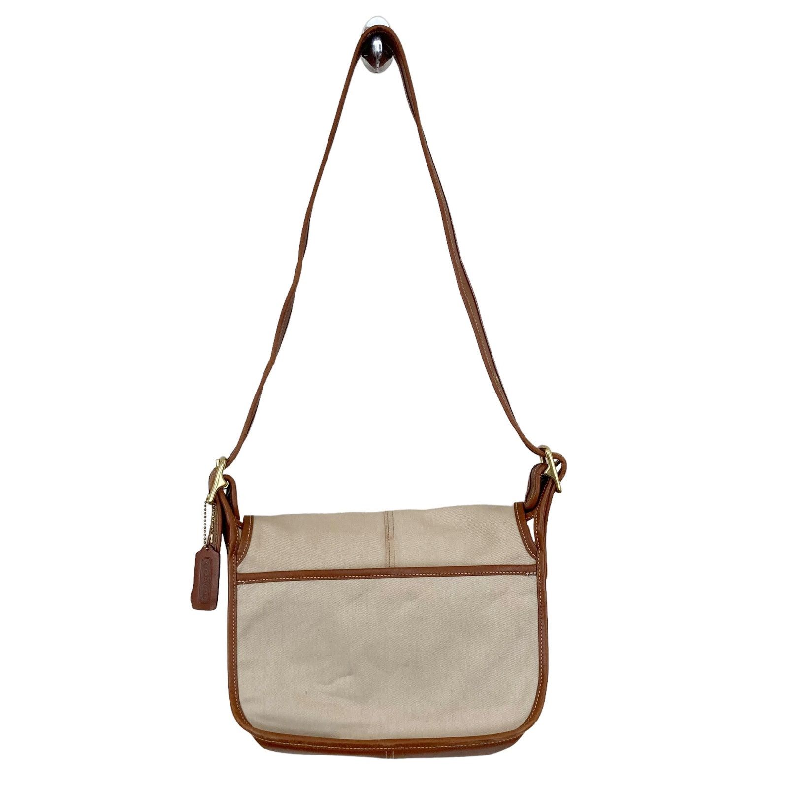 Coach Coach Canvas Leather Cream Brown Bag Size ONE SIZE - 5 Thumbnail