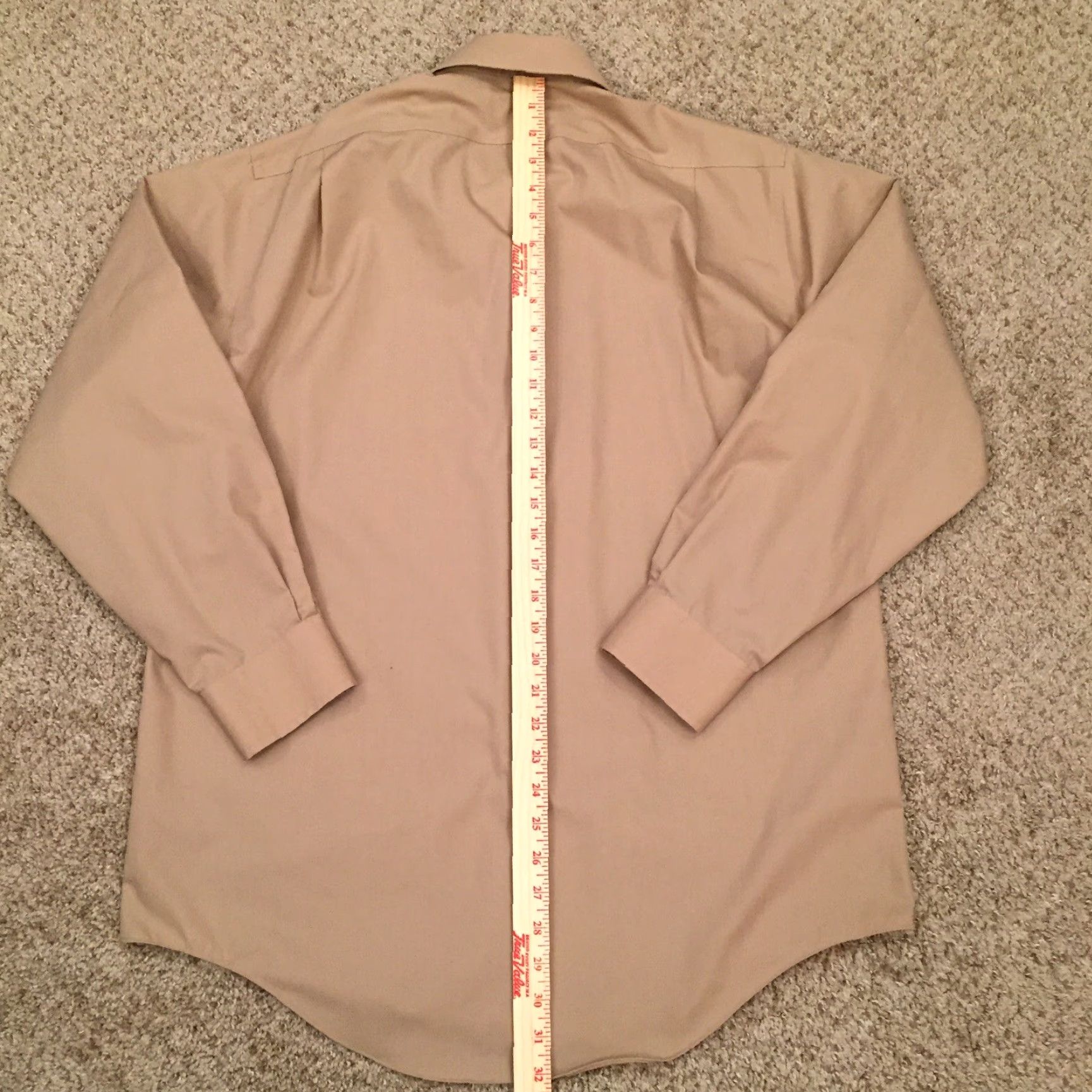 Lands' End Lands' End Shirt Mens 16 Button-Up Beige Long Sleeve Shirt Mens 16 Beige Cotton Blend Button-Up Lands' End Mens Long Sleeve Button-Up Beige Size US L / EU 52-54 / 3 - 5 Thumbnail