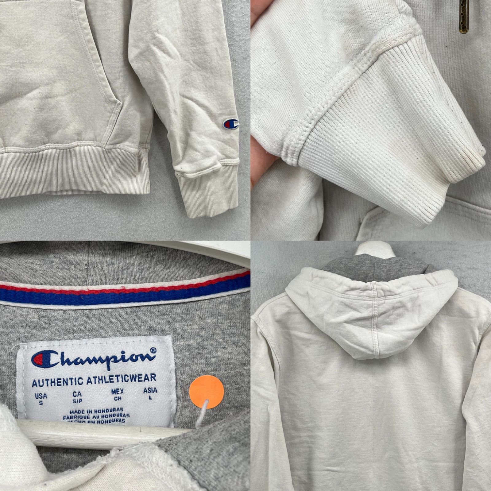 Champion Champion Authentic Athletic Wear Pullover Hoodie Sweater Mens Size Small White Grailed