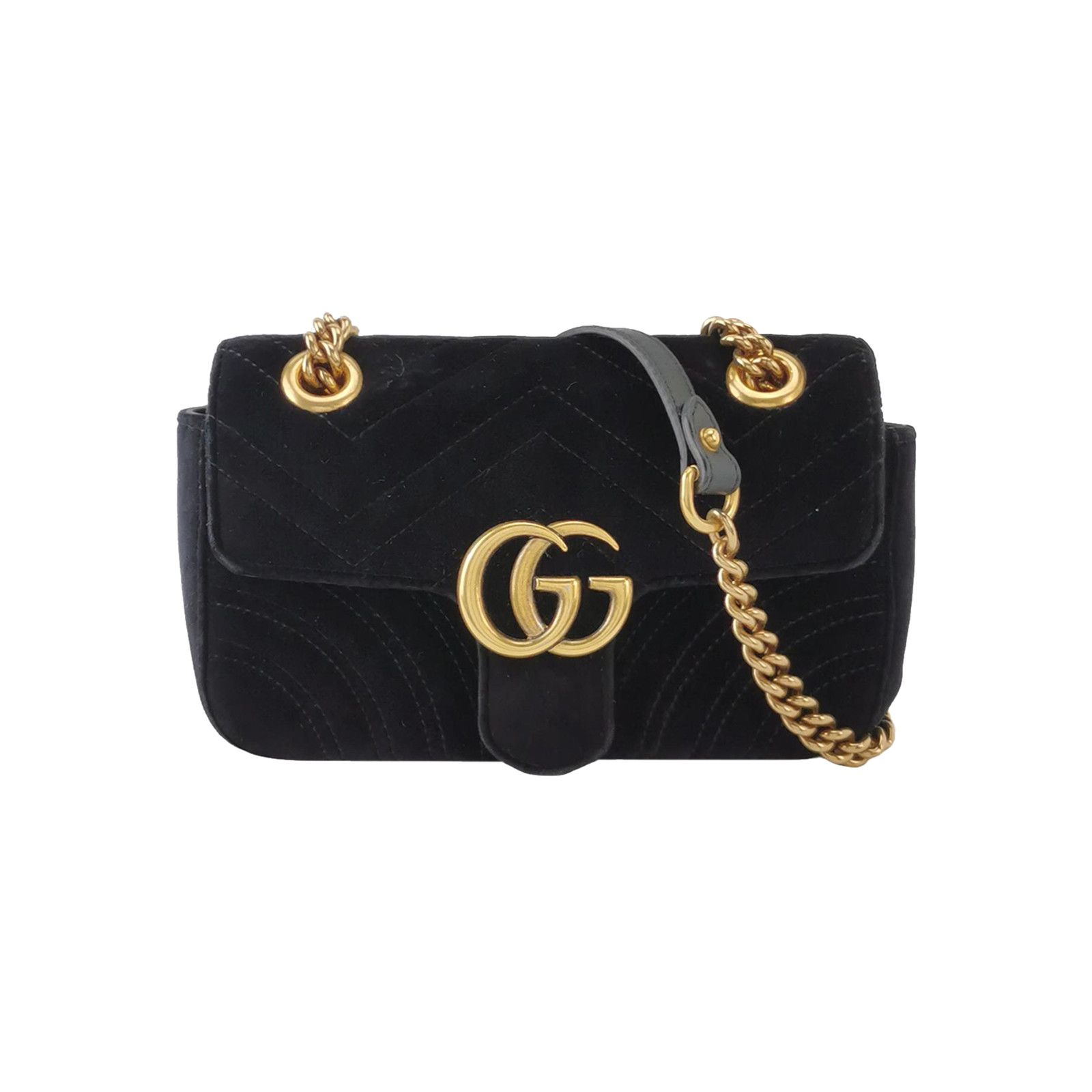 Gucci Gucci GG Marmont Velvet Shoulder Bag Size ONE SIZE - 1 Thumbnail