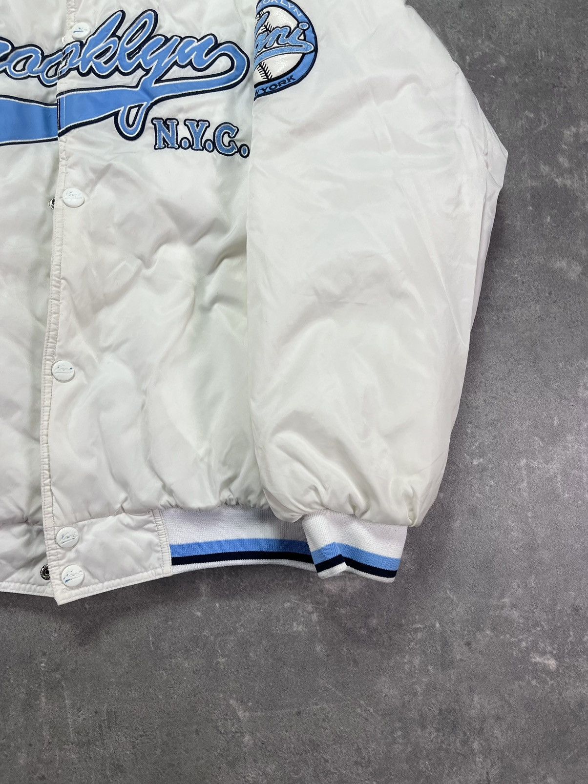 Karl Kani Vintage 90s Karl Kani Brooklyn 23 Varsity Bomber Jacket XXL Size US XL / EU 56 / 4 - 5 Thumbnail